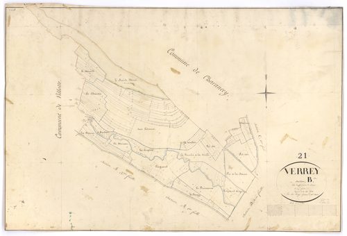 Verrey-sous-Salmaise - Section B - 3 P PLAN 671/5