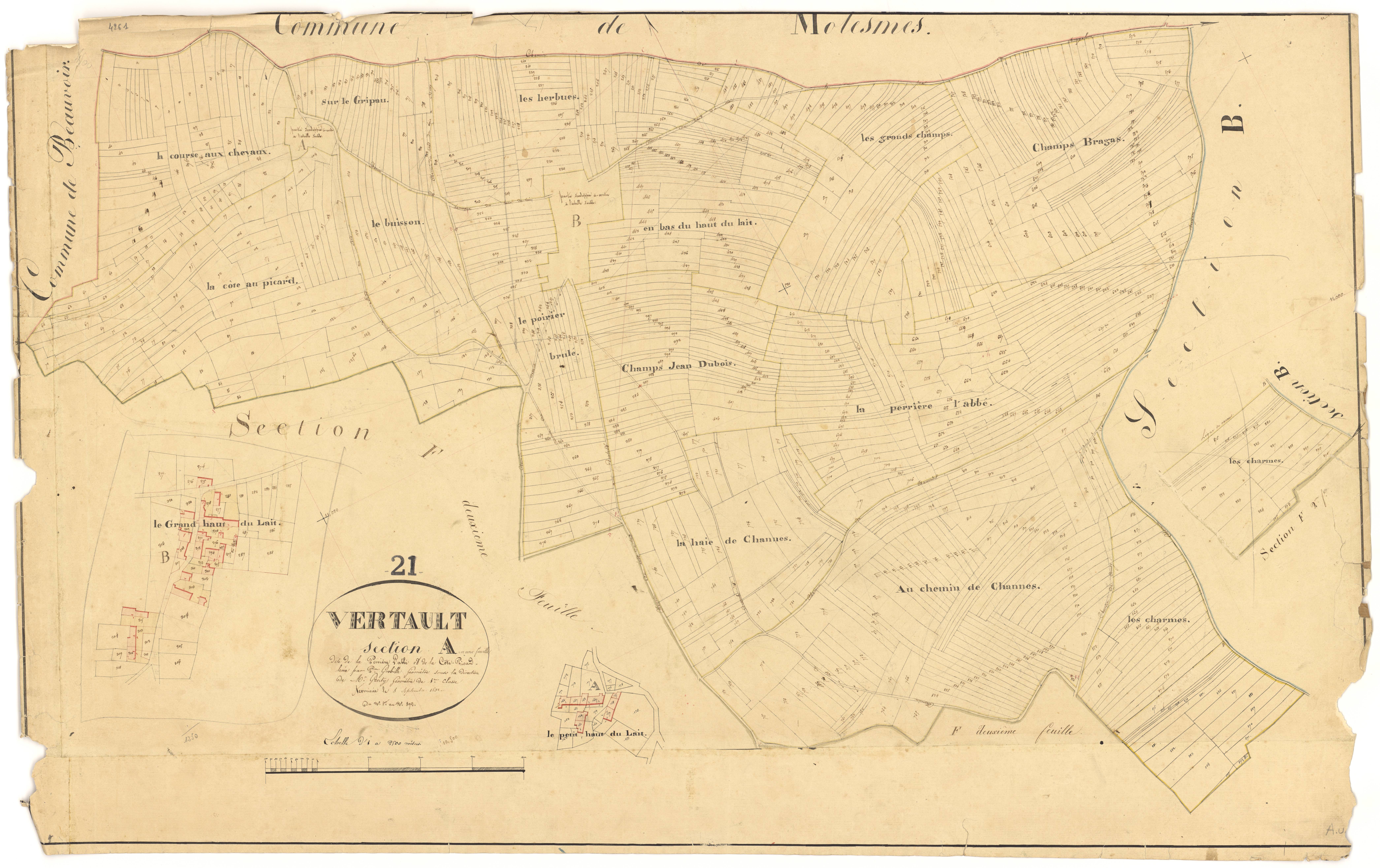 Vertault - Section A - 3 P PLAN 672/2