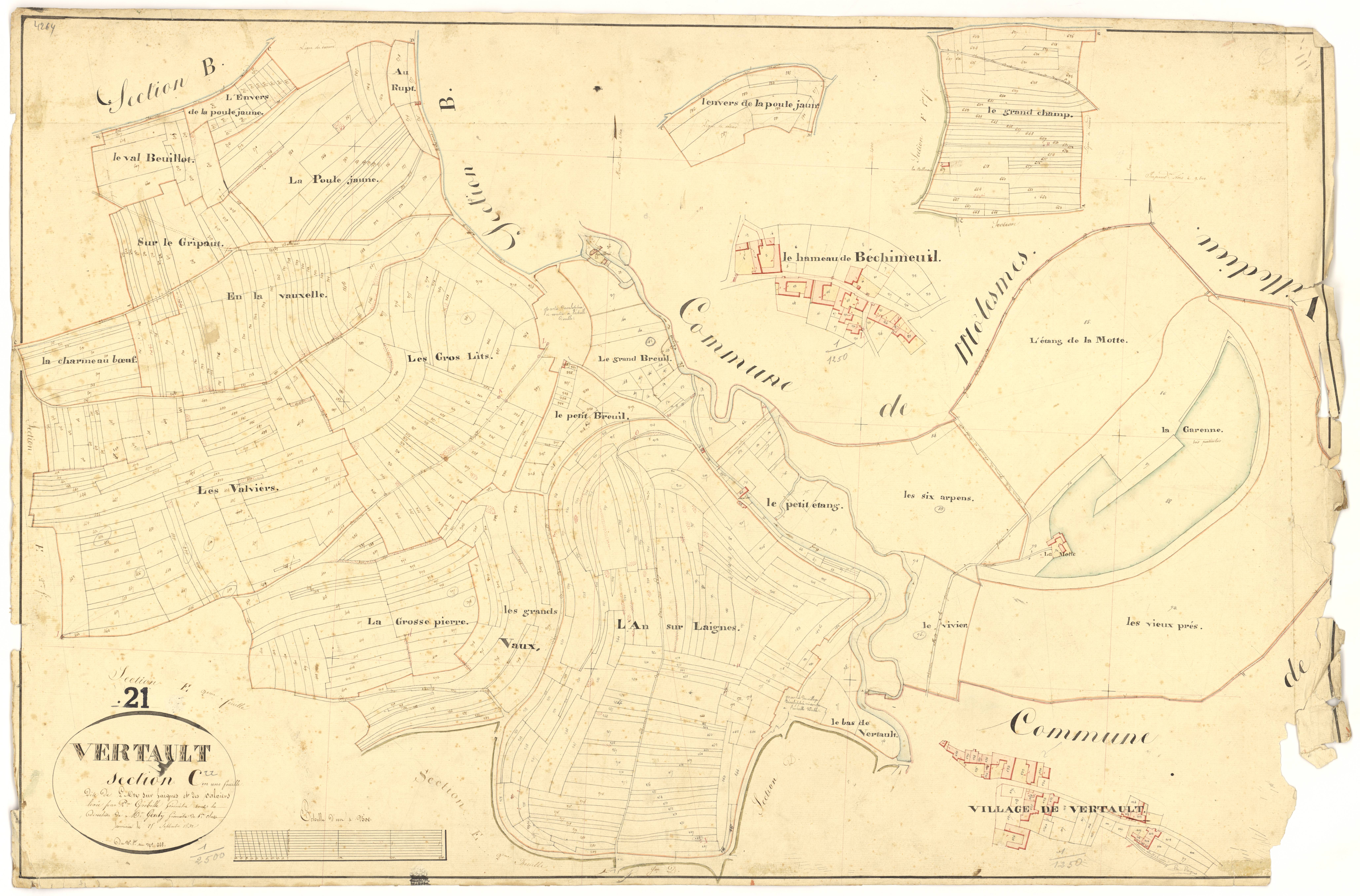Vertault - Section C - 3 P PLAN 672/5
