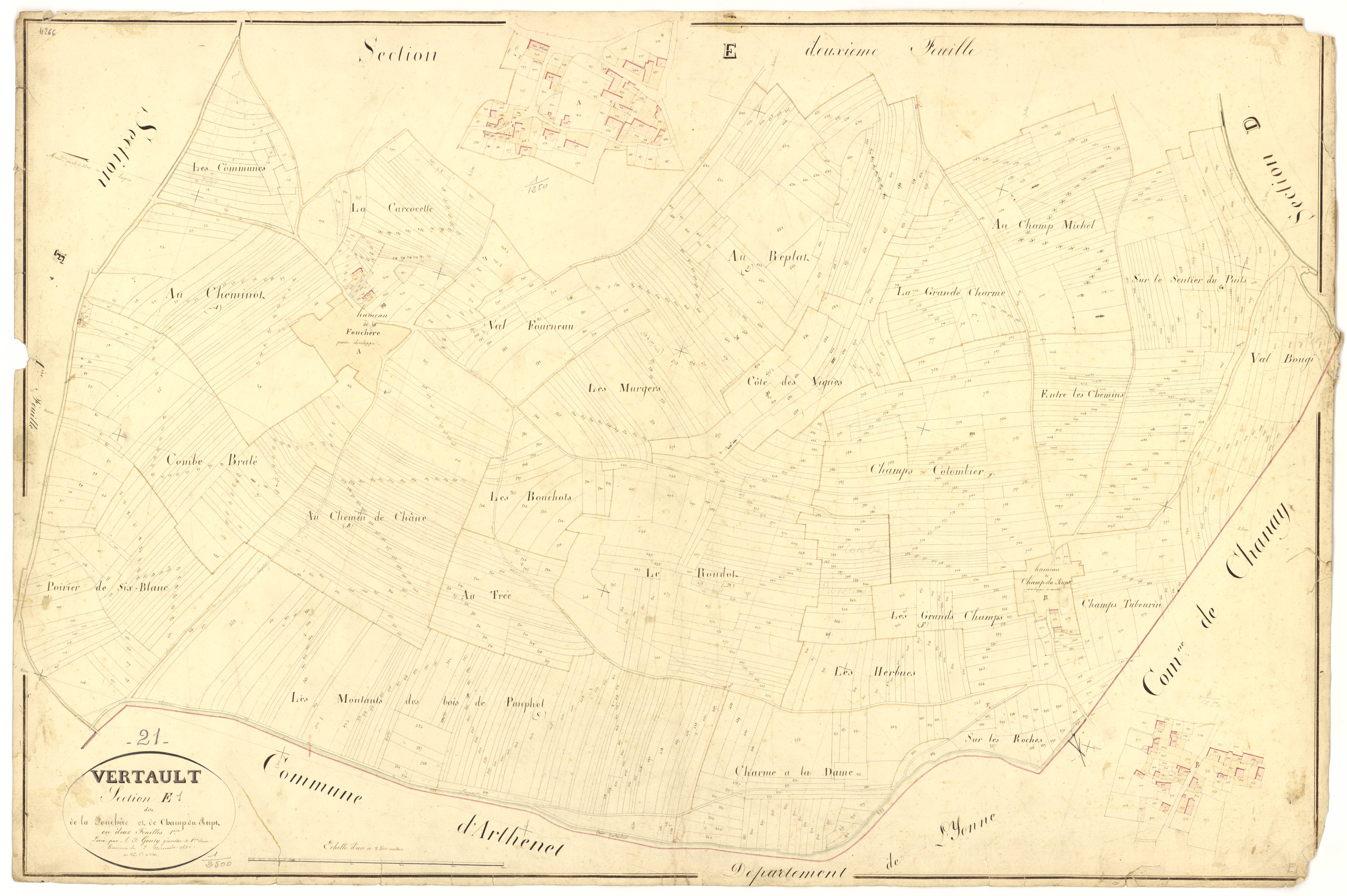 Vertault - Section E1 - 3 P PLAN 672/7