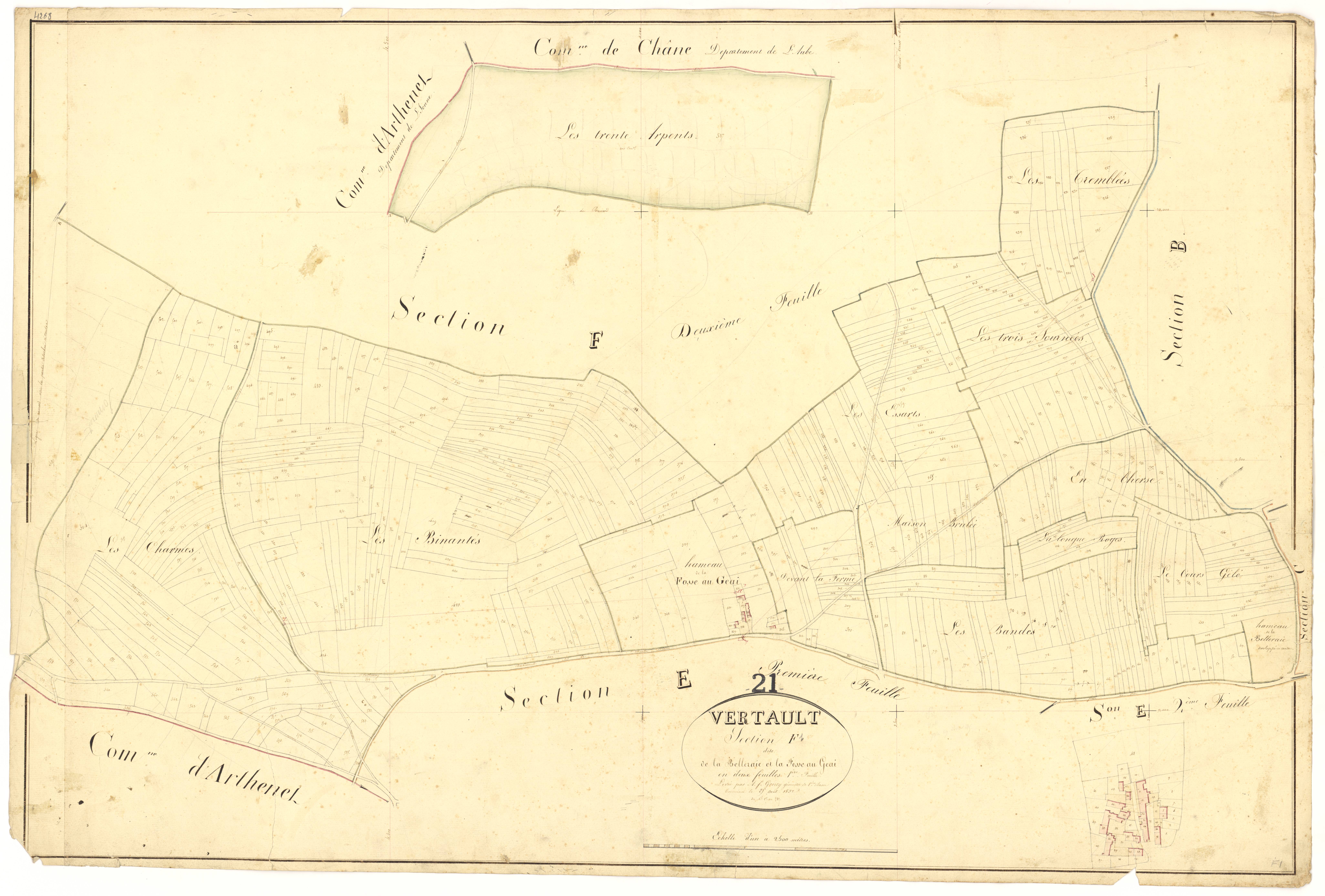 Vertault - Section F1 - 3 P PLAN 672/9