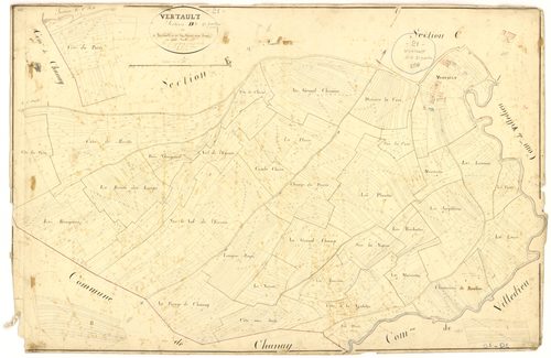 Vertault - Section D - 3 P PLAN 672/6