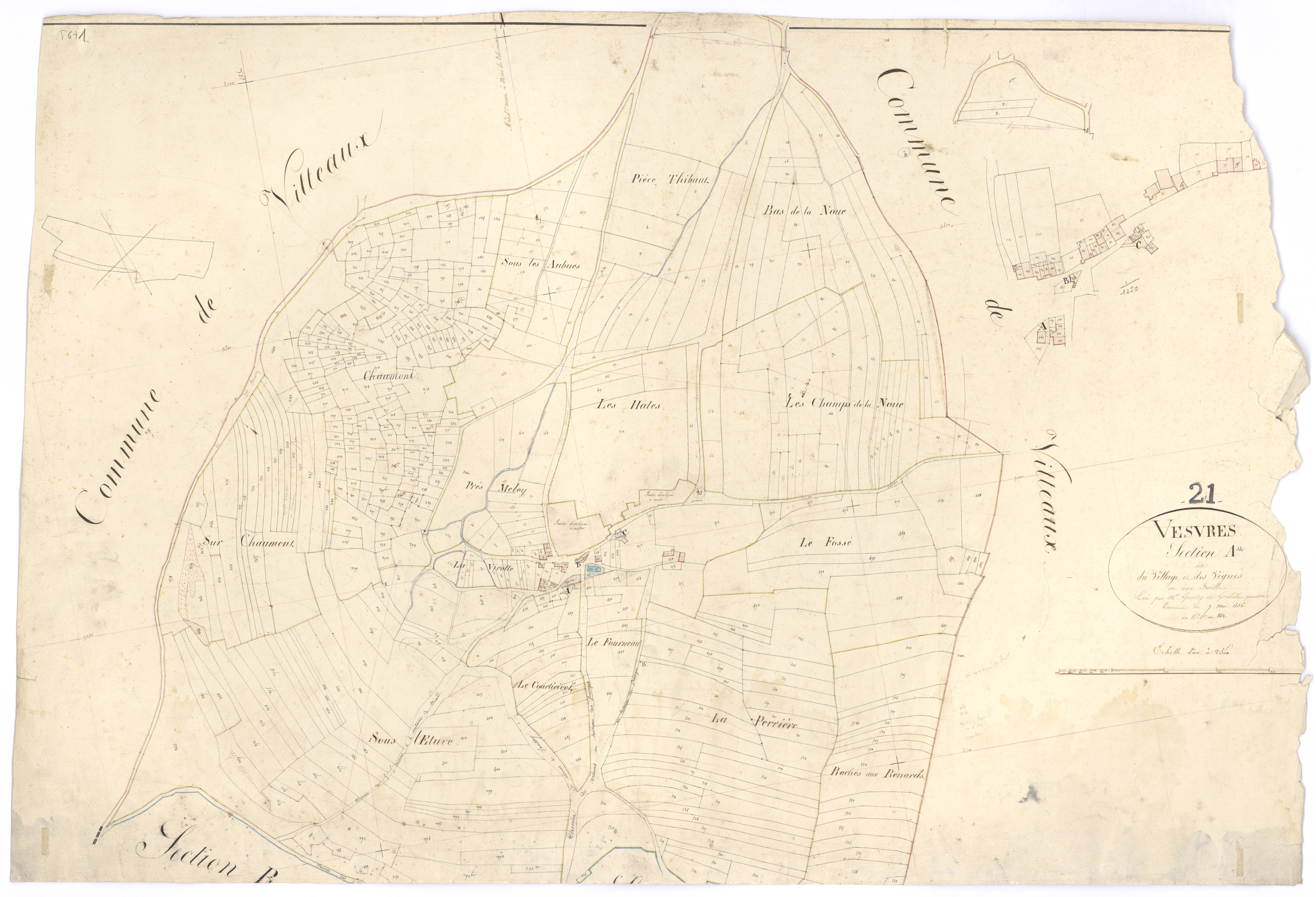 Vesvres - Section A - 3 P PLAN 673/2
