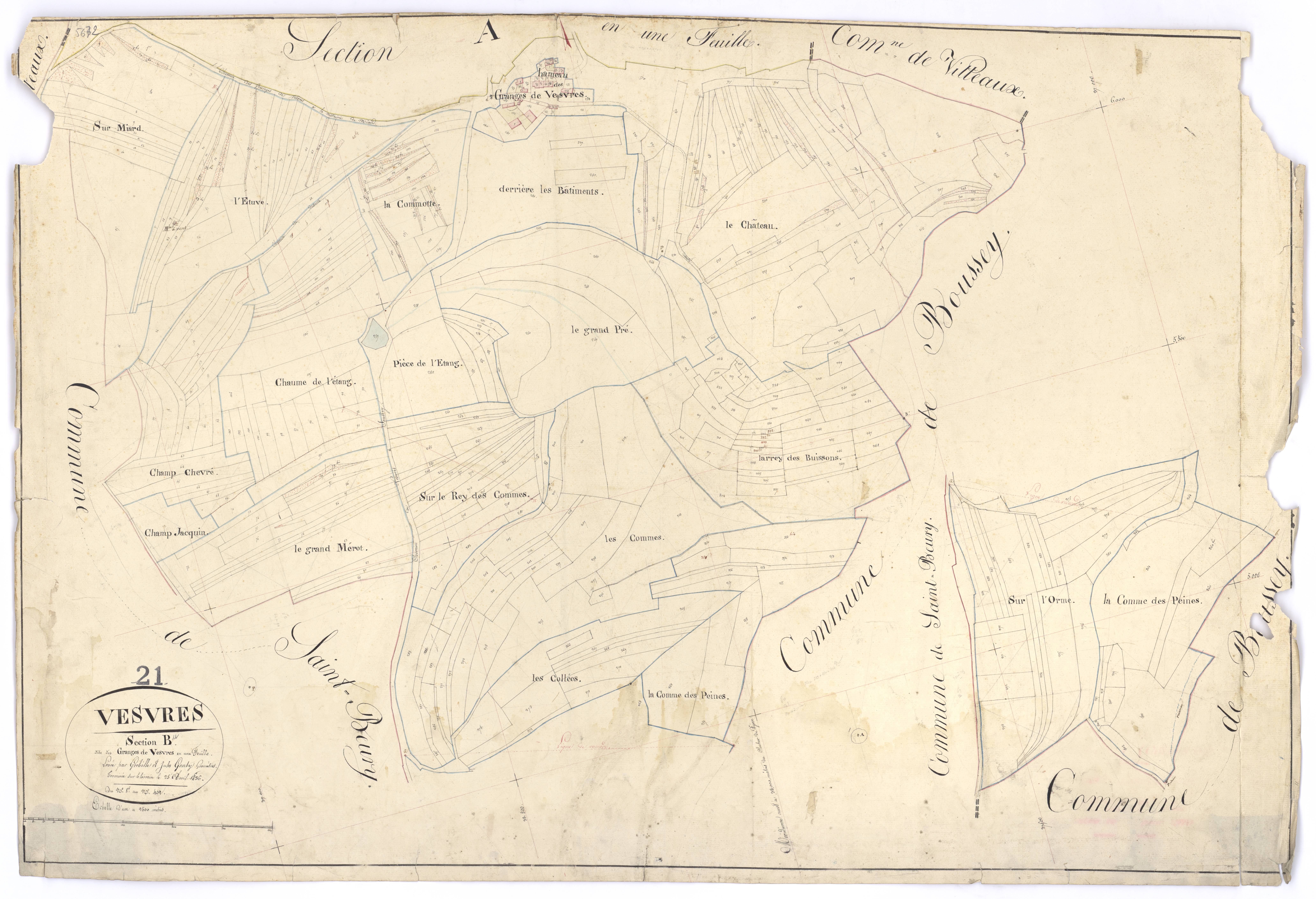 Vesvres - Section B - 3 P PLAN 673/3