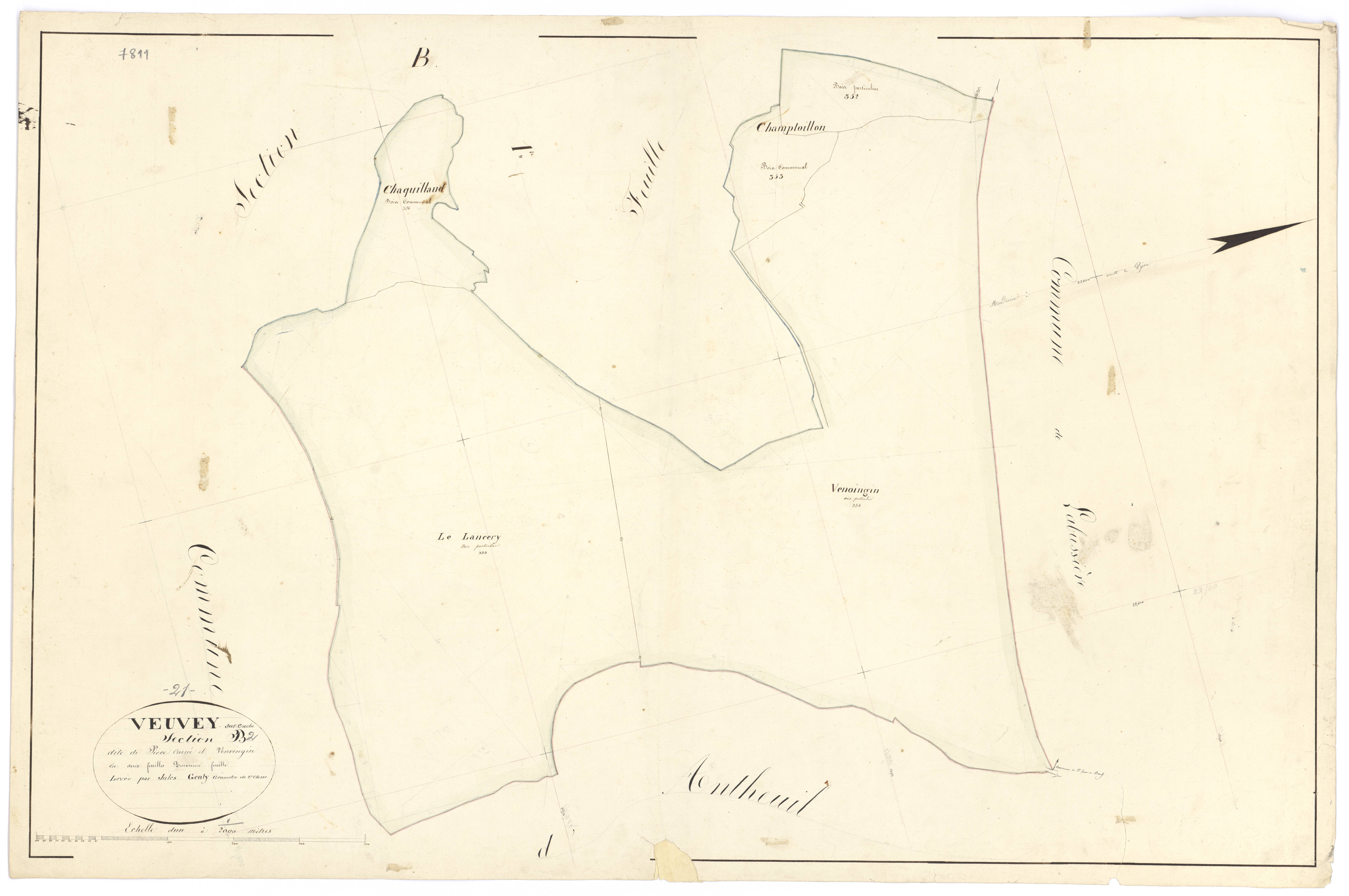 Veuvey-sur-Ouche - Section B2 - 3 P PLAN 674/5