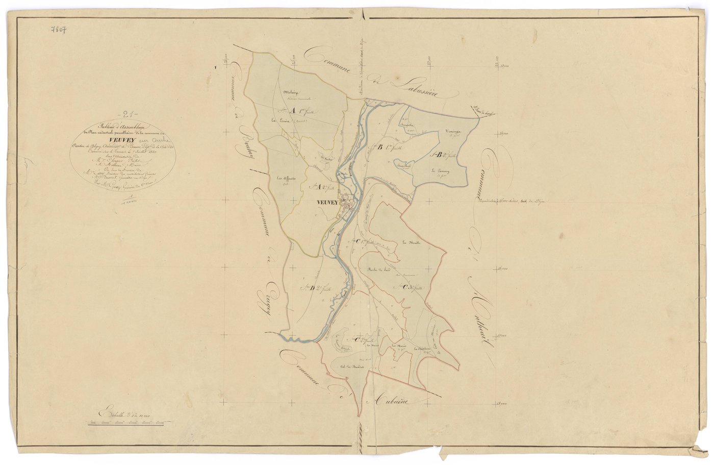 Veuvey-sur-Ouche - Tableau d'assemblage - 3 P PLAN 674/1