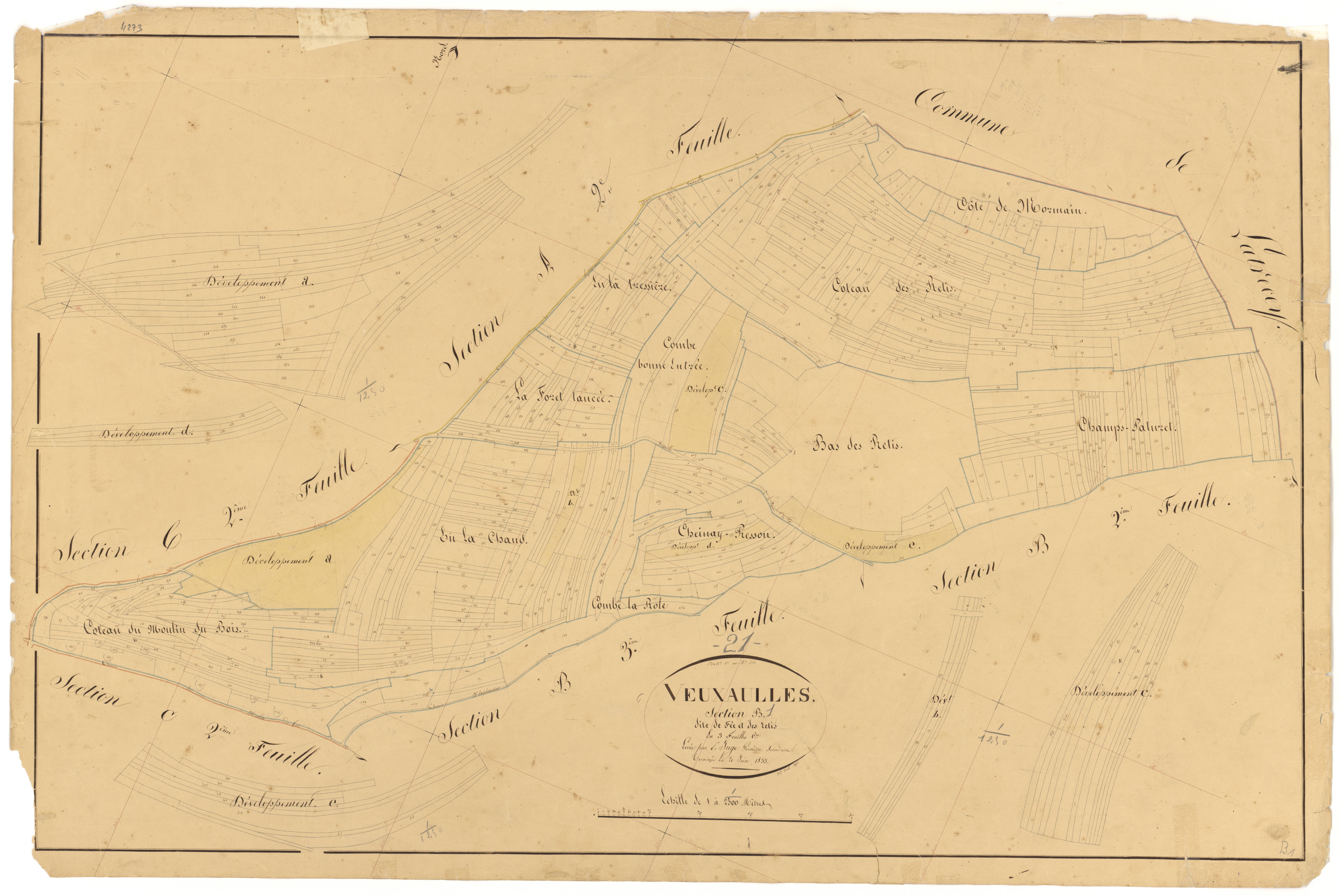 Veuxhaulles-sur-Aube - Section B1 - 3 P PLAN 675/4