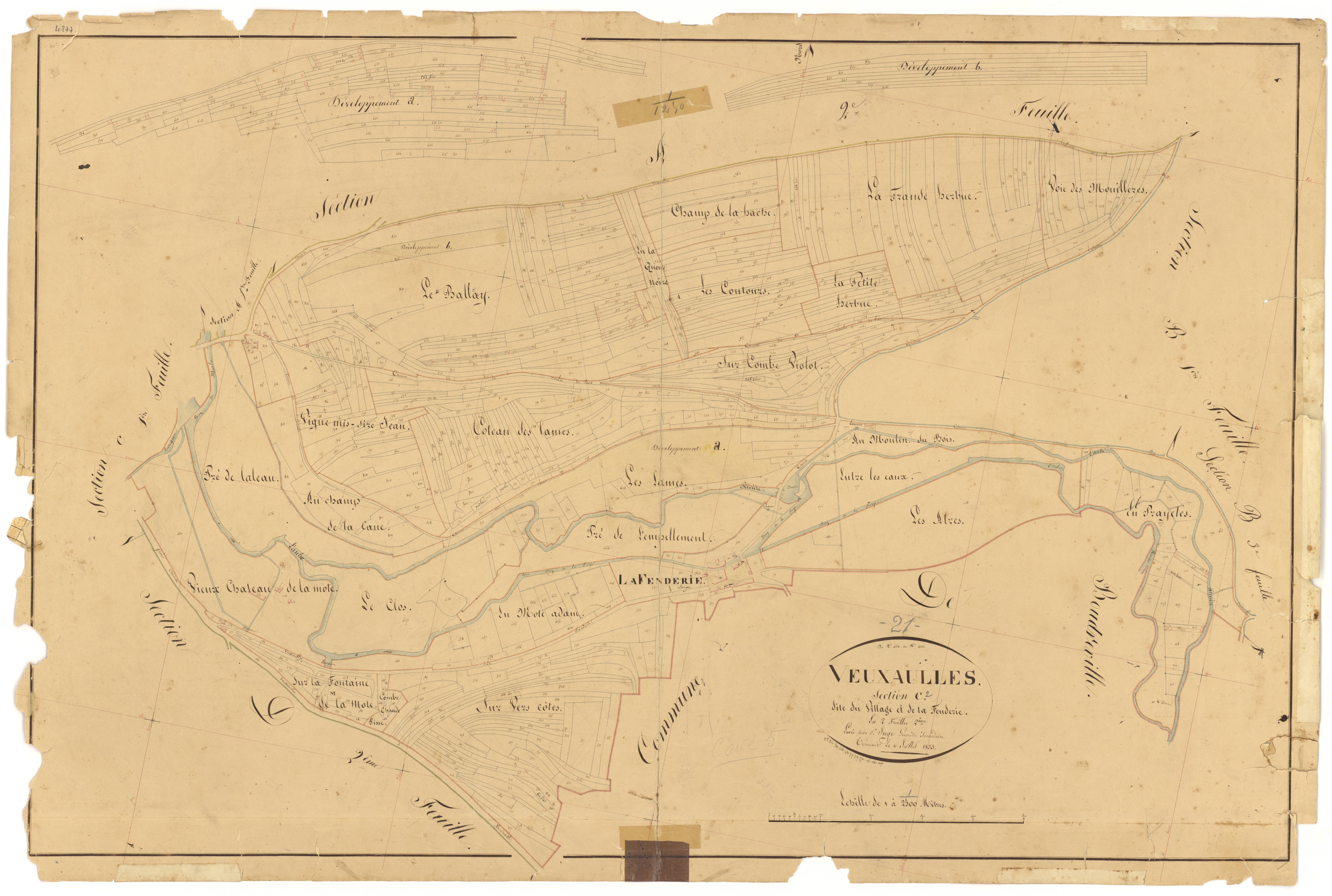 Veuxhaulles-sur-Aube - Section C2 - 3 P PLAN 675/8