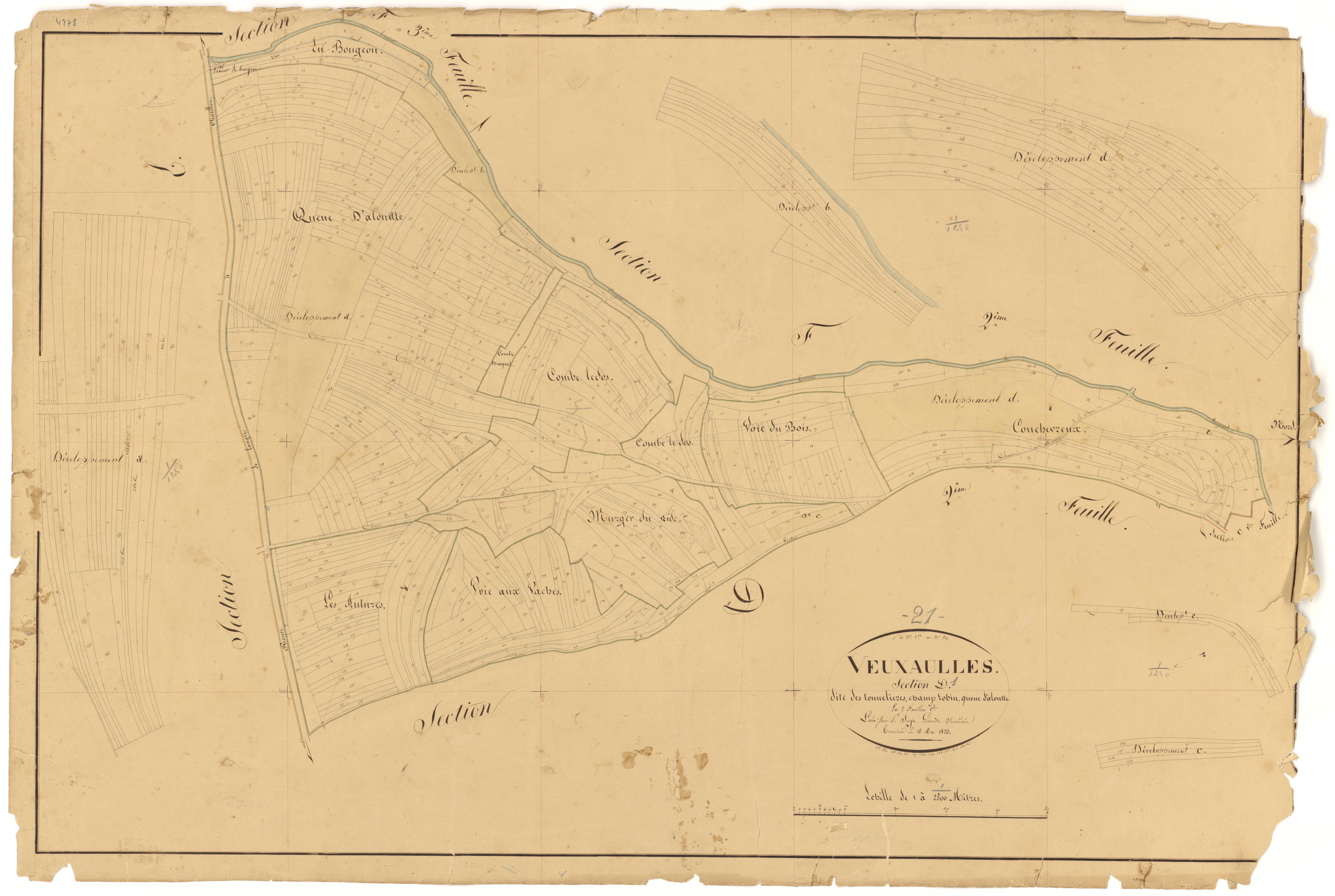 Veuxhaulles-sur-Aube - Section D1 - 3 P PLAN 675/9