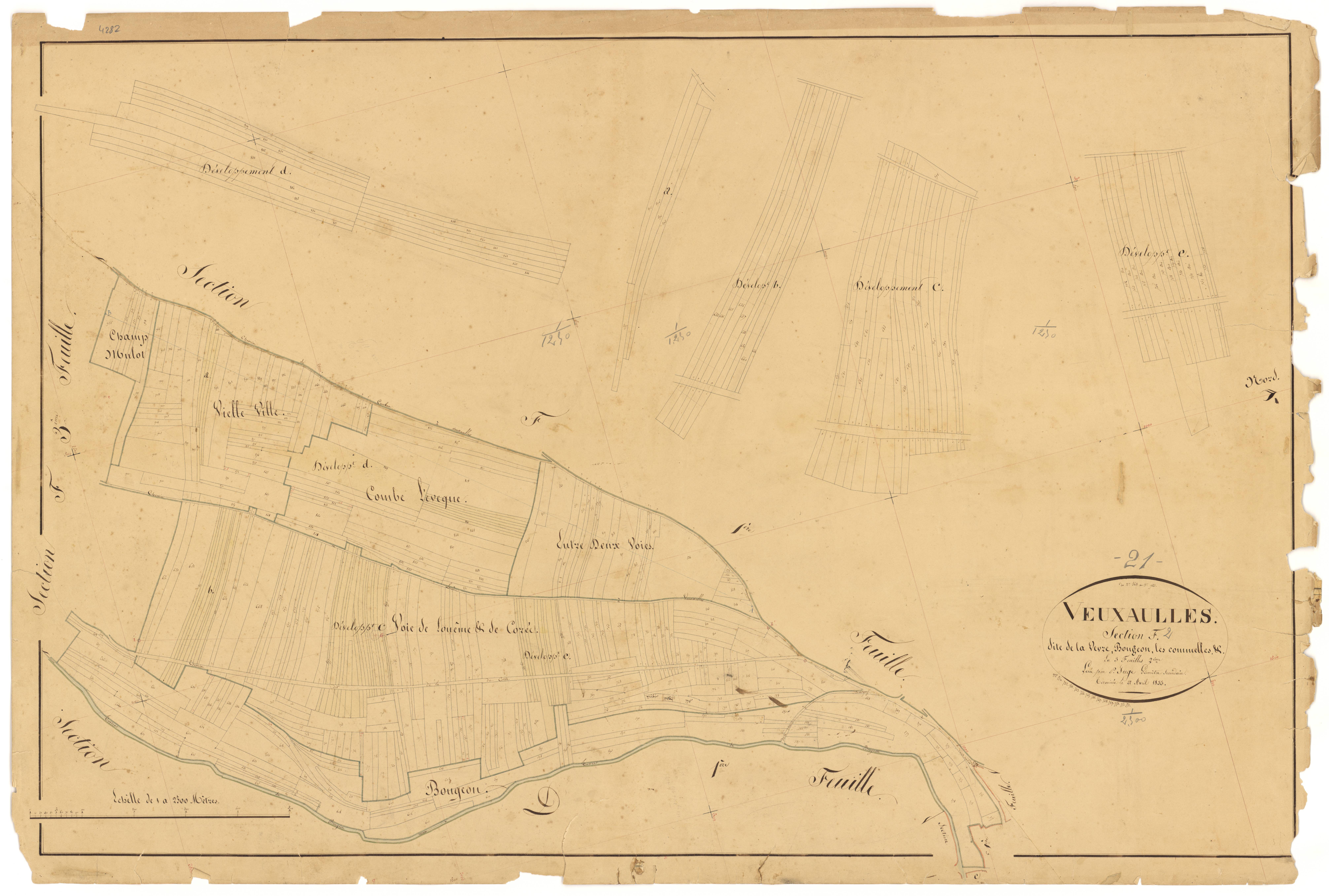 Veuxhaulles-sur-Aube - Section F2 - 3 P PLAN 675/13
