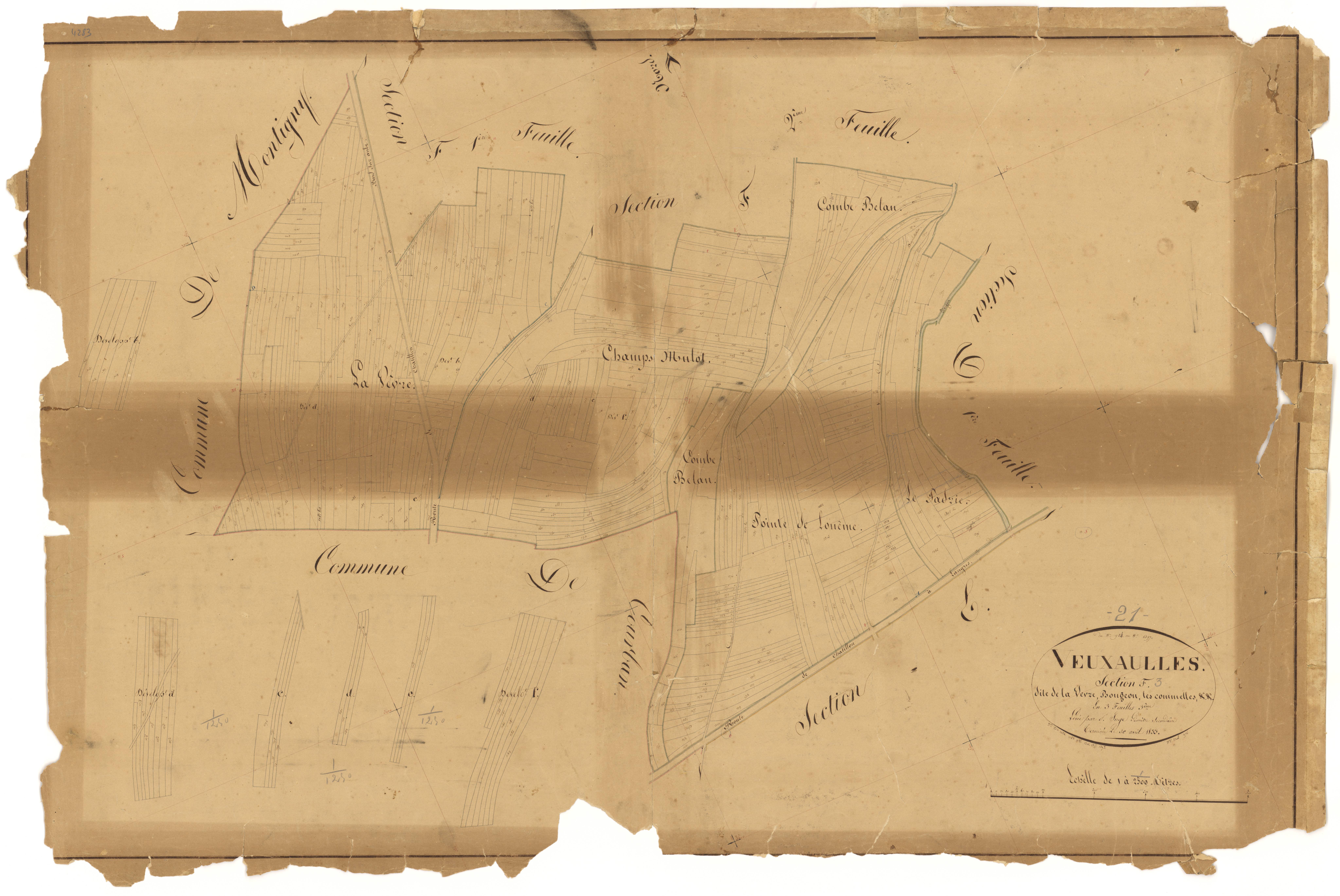 Veuxhaulles-sur-Aube - Section F3 - 3 P PLAN 675/14