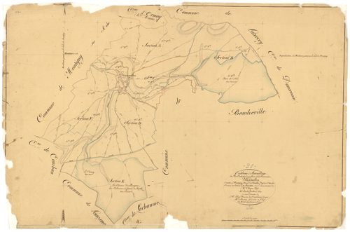 Veuxhaulles-sur-Aube - Tableau d'assemblage - 3 P PLAN 675/1