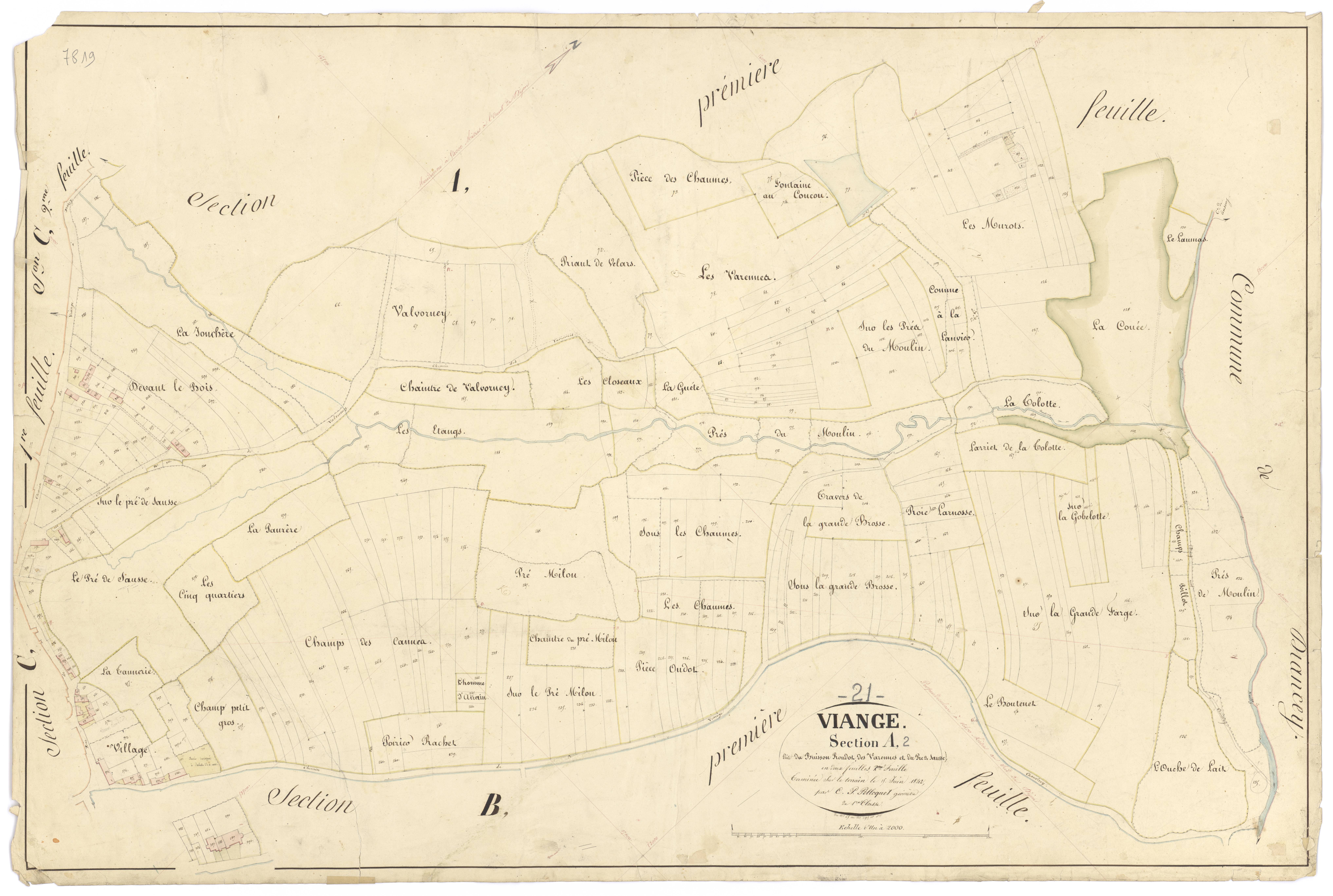 Vianges - Section A2 - 3 P PLAN 676/3