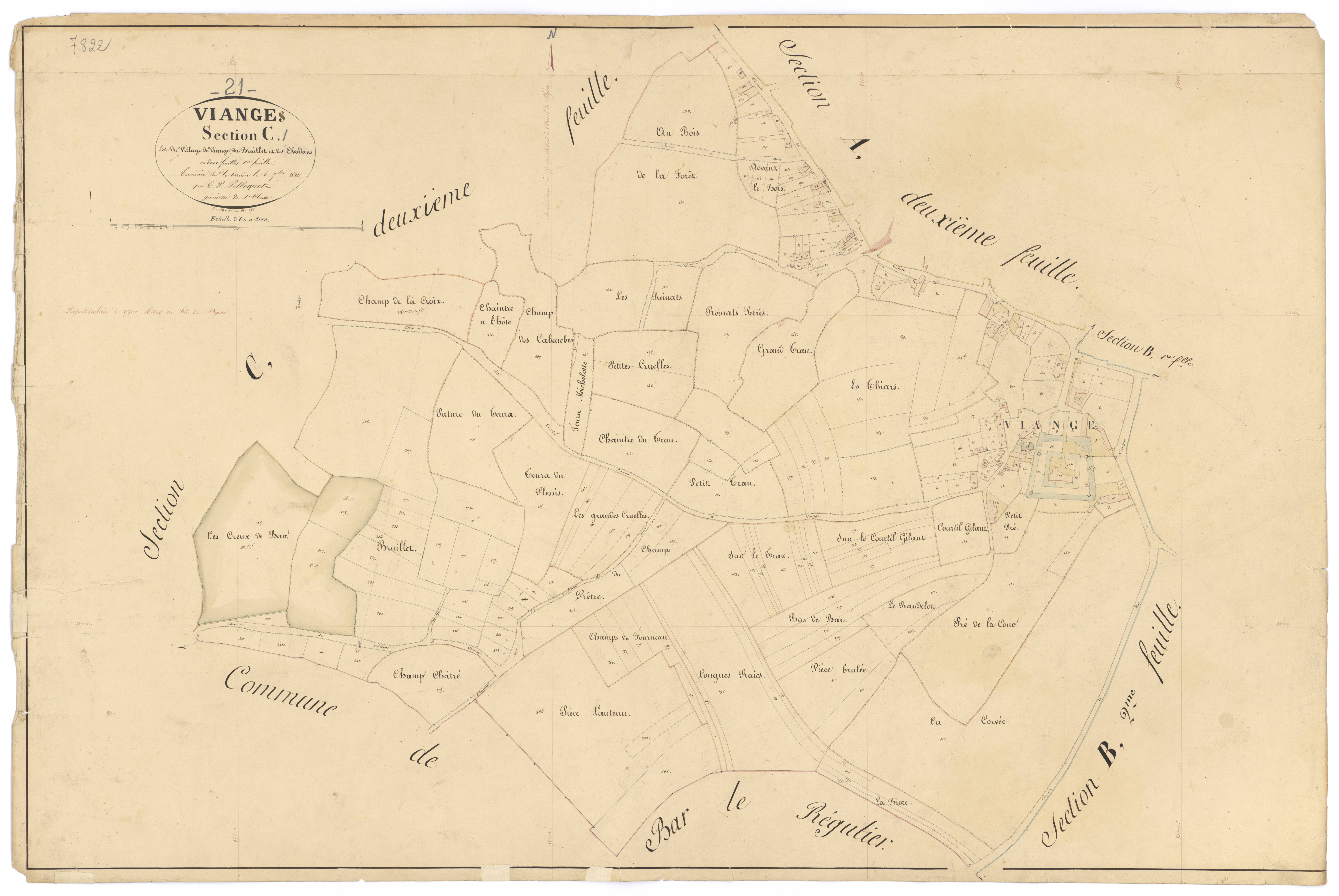 Vianges - Section C1 - 3 P PLAN 676/6