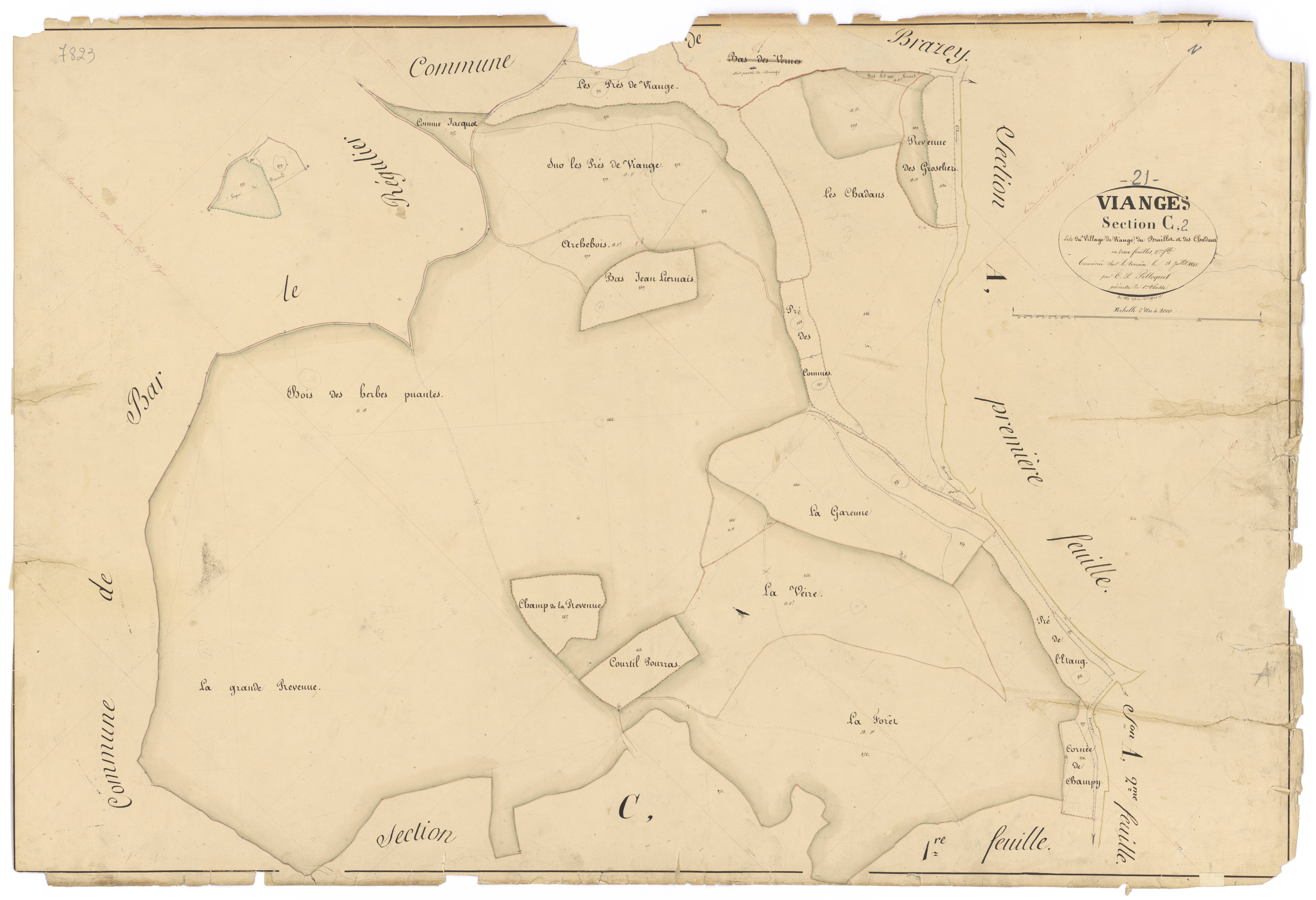 Vianges - Section C2 - 3 P PLAN 676/7