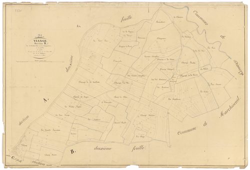 Vianges - Section B1 - 3 P PLAN 676/4