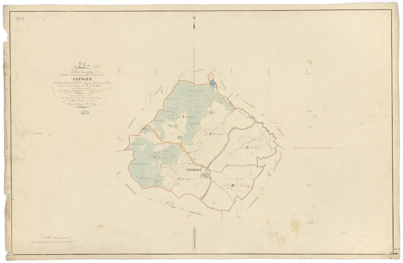 Vianges - Tableau d'assemblage - 3 P PLAN 676/1