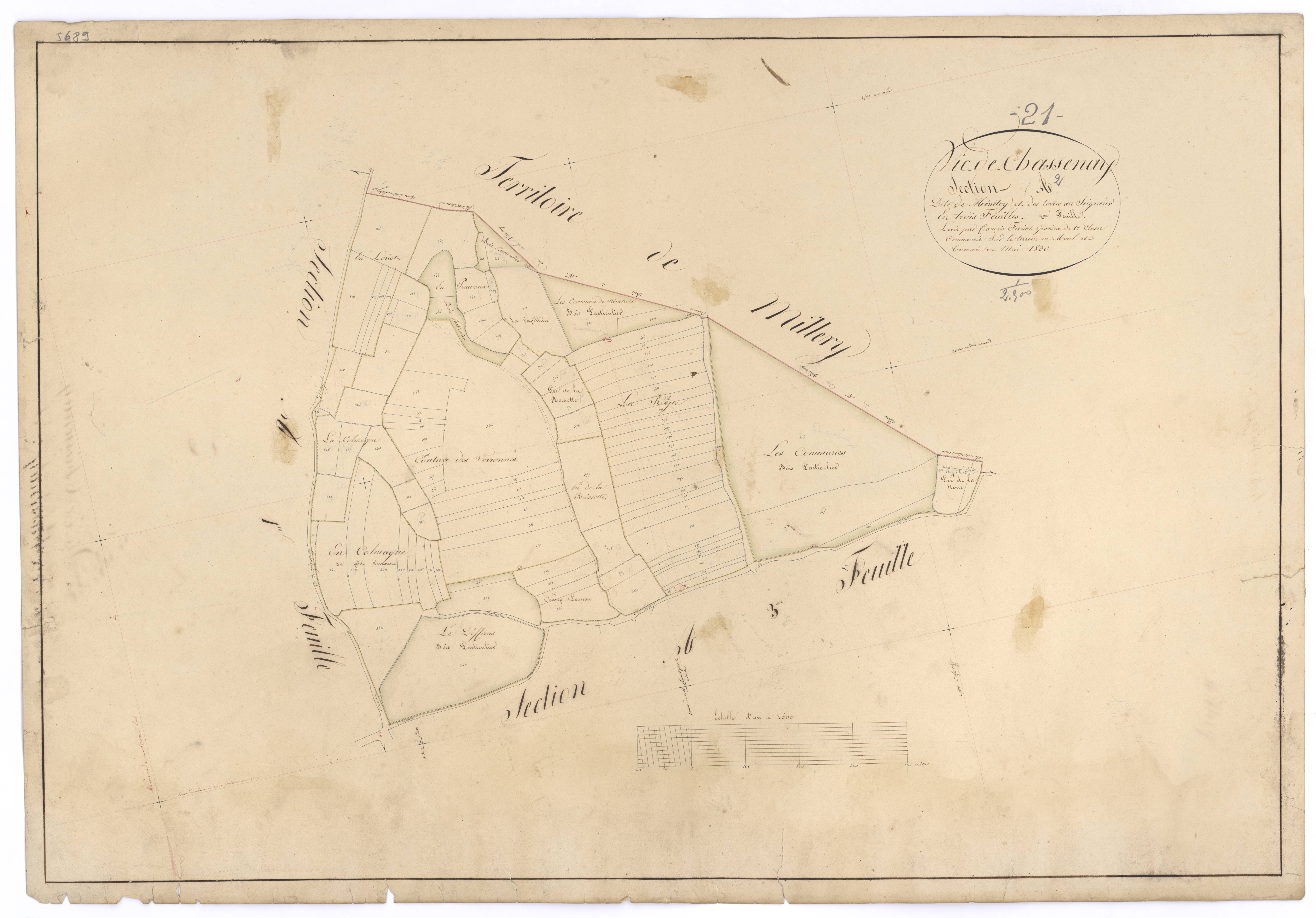Vic-de-Chassenay - Section A2 - 3 P PLAN 677/3