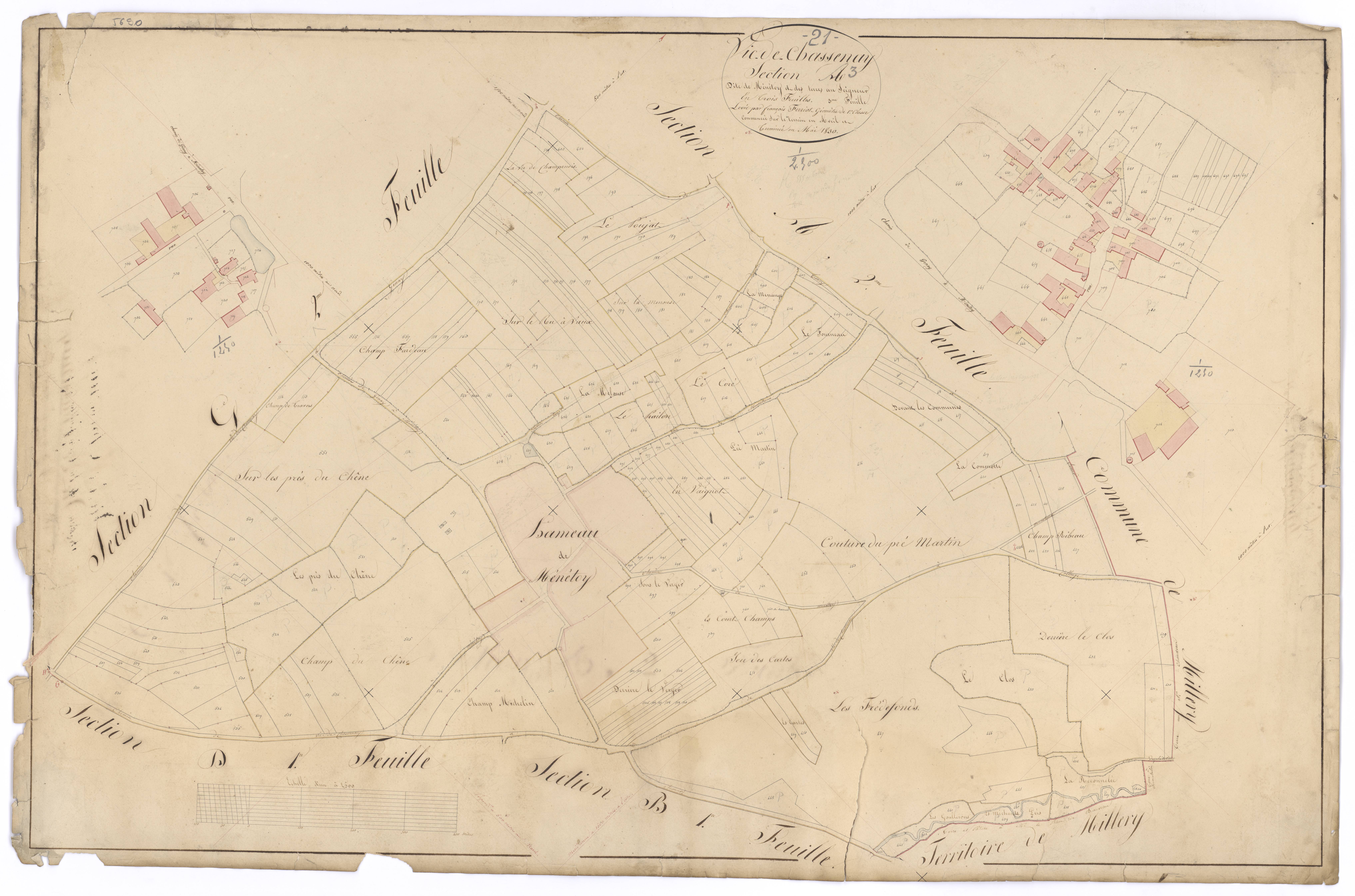 Vic-de-Chassenay - Section A3 - 3 P PLAN 677/4