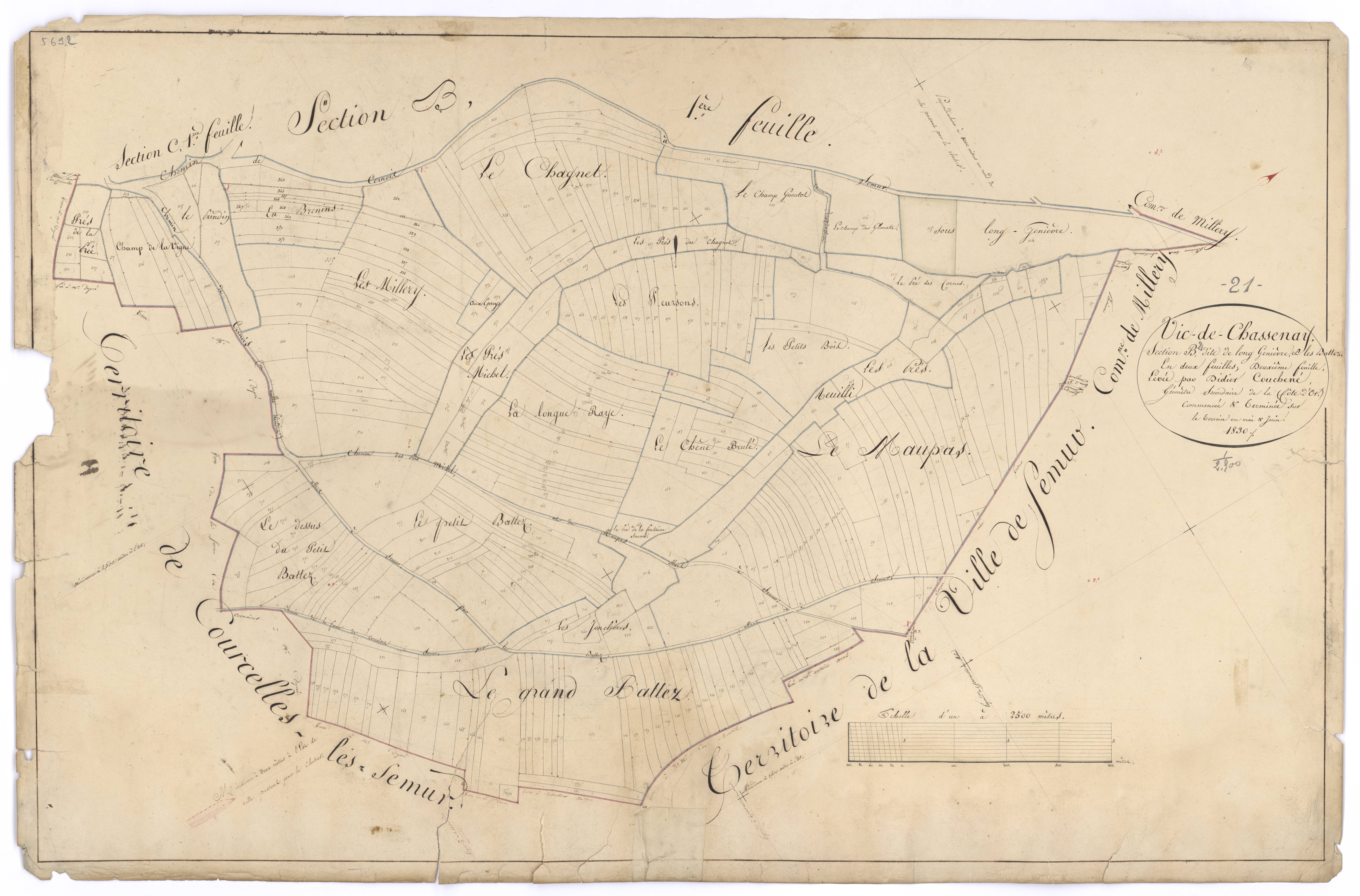 Vic-de-Chassenay - Section B2 - 3 P PLAN 677/6