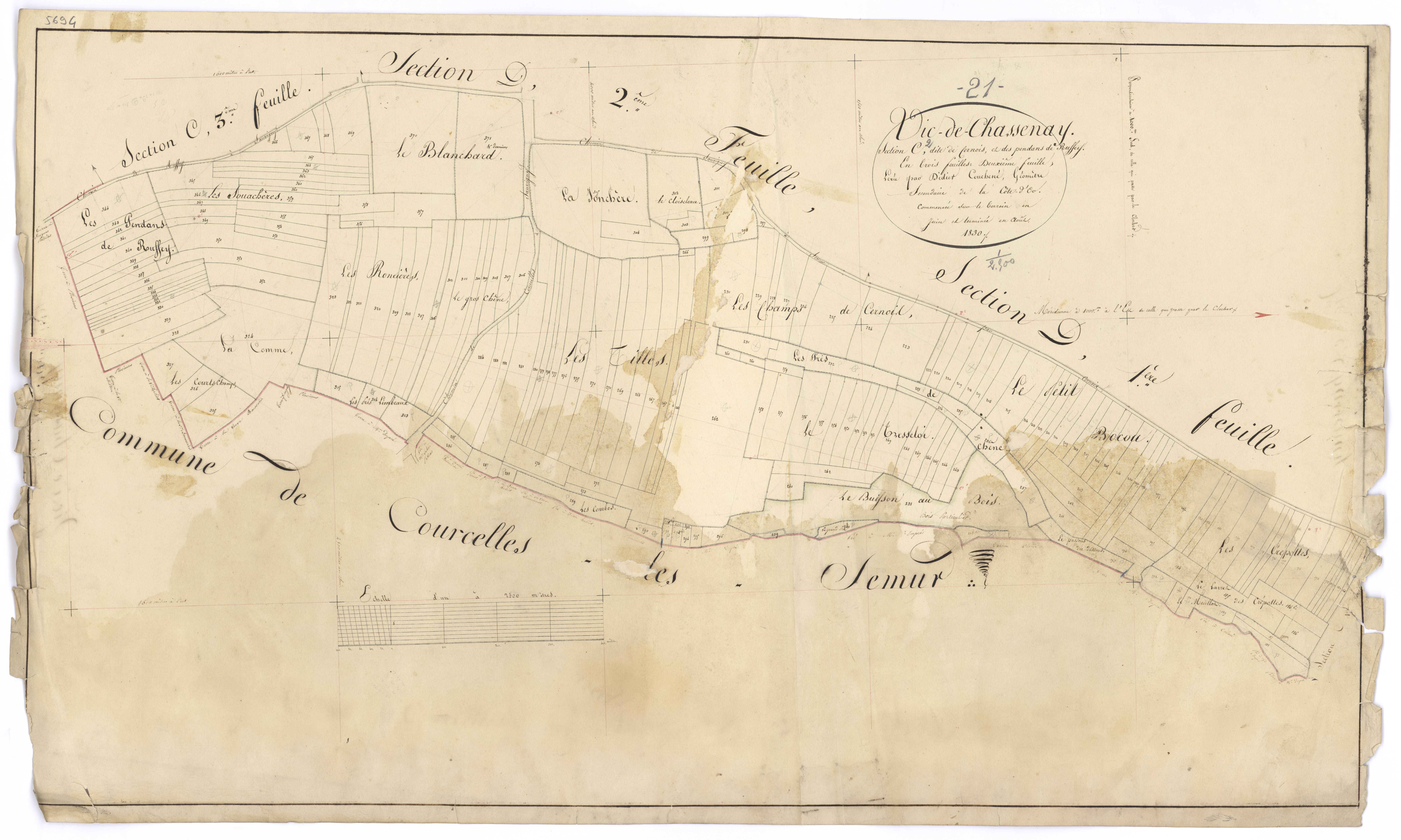 Vic-de-Chassenay - Section C2 - 3 P PLAN 677/8