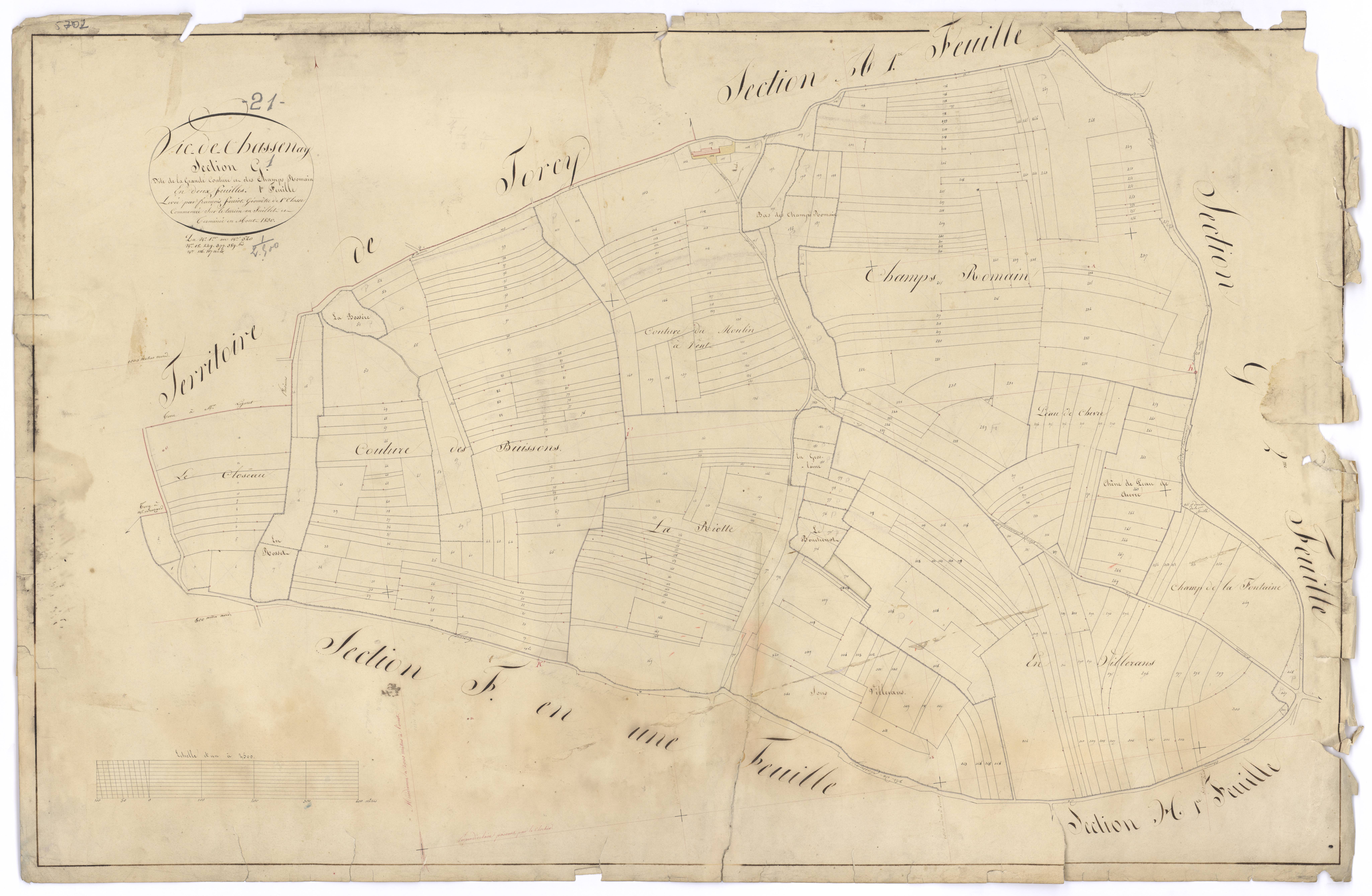 Vic-de-Chassenay - Section G1 - 3 P PLAN 677/16