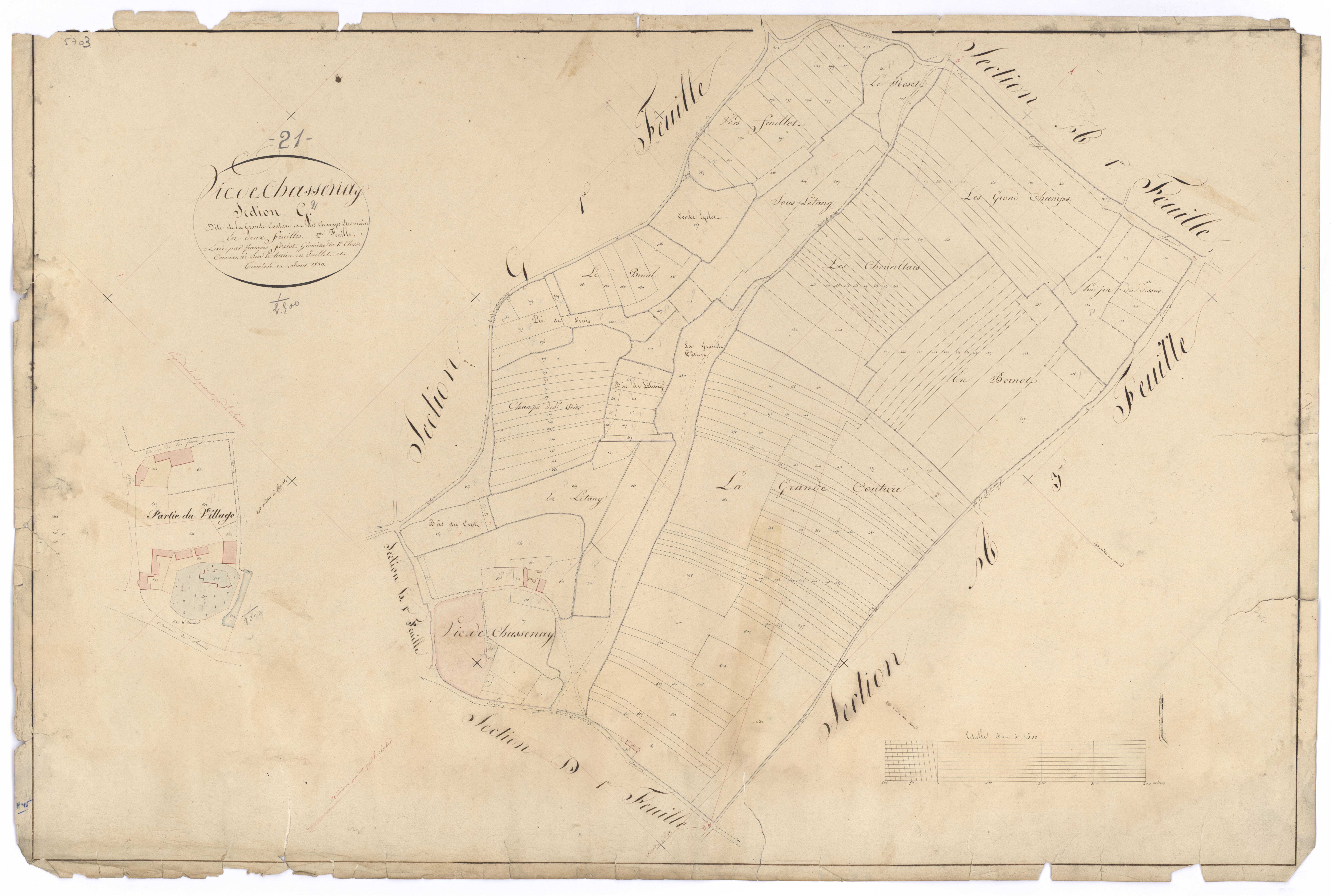 Vic-de-Chassenay - Section G2 - 3 P PLAN 677/17