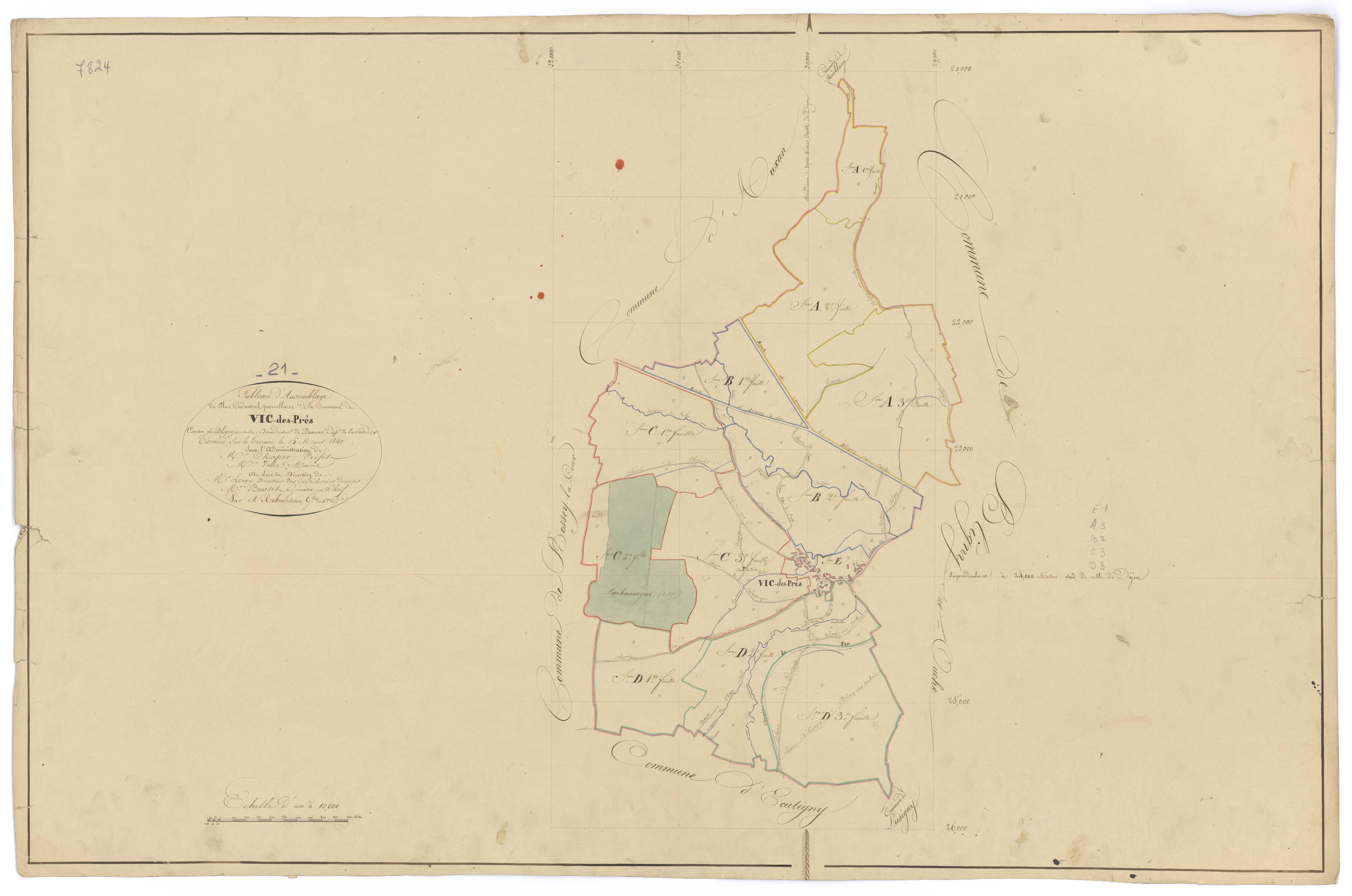 Vic-des-Prés - Tableau d'assemblage - 3 P PLAN 678/1