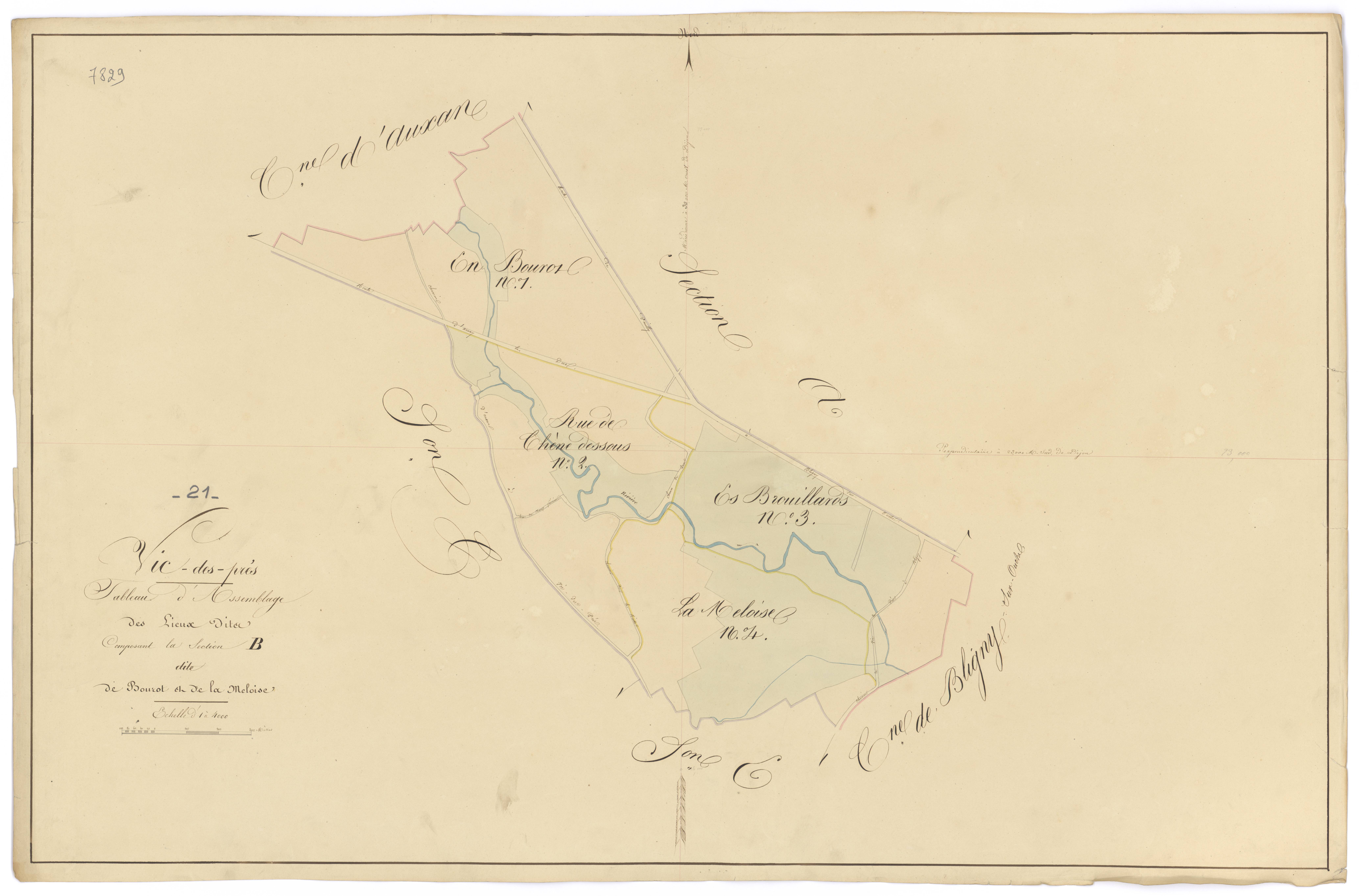 Vic-des-Prés - Section B (tableau d'assemblage) - 3 P PLAN 678/6