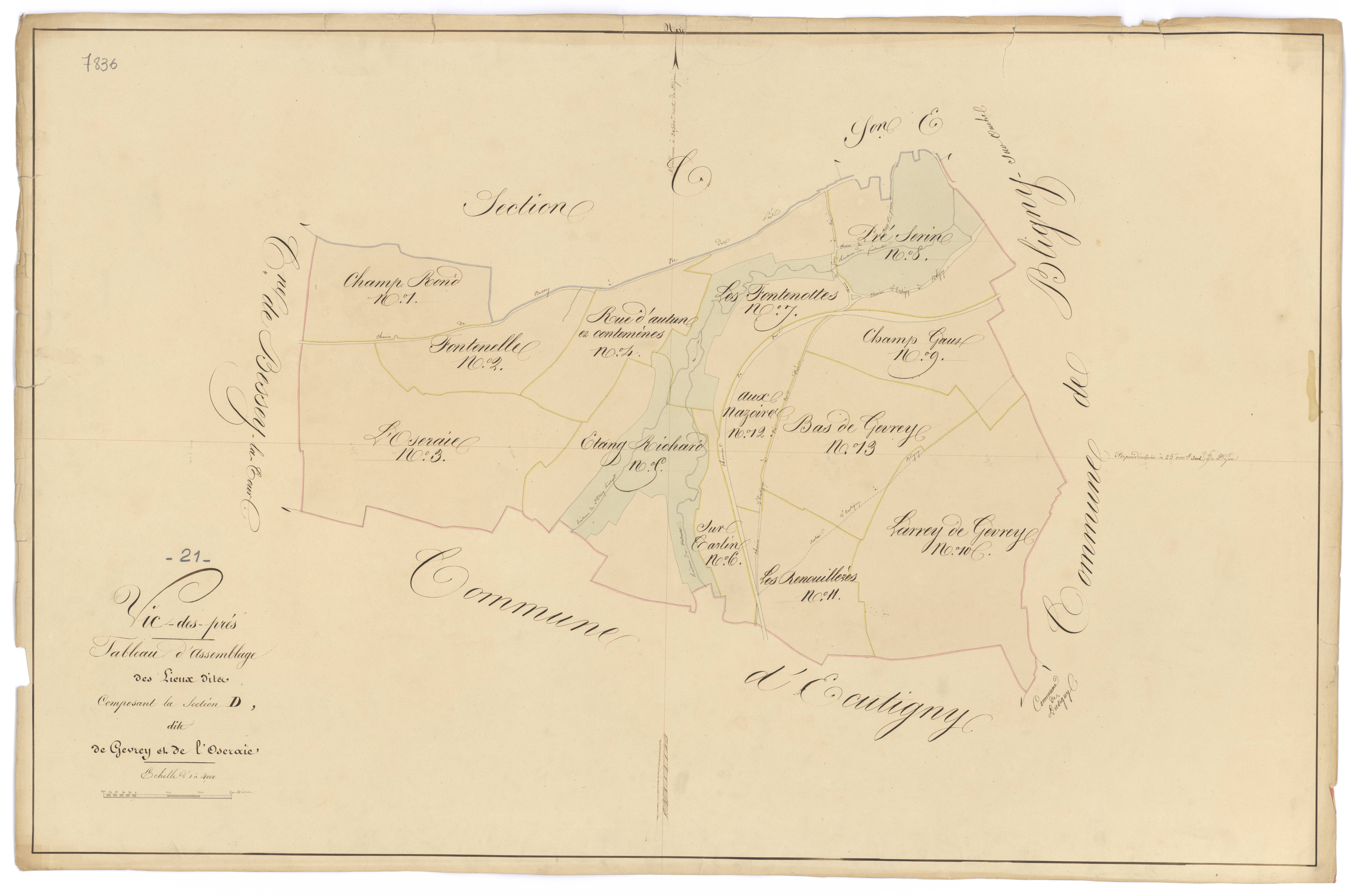 Vic-des-Prés - Section D (tableau d'assemblage) - 3 P PLAN 678/13