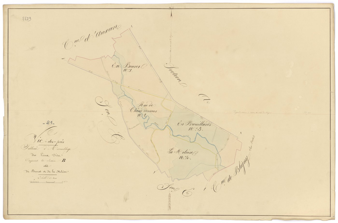 Vic-des-Prés - Section B (tableau d'assemblage) - 3 P PLAN 678/6