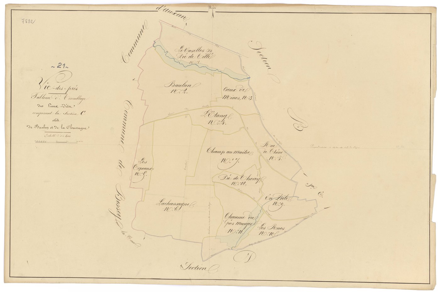Vic-des-Prés - Section C (tableau d'assemblage) - 3 P PLAN 678/9