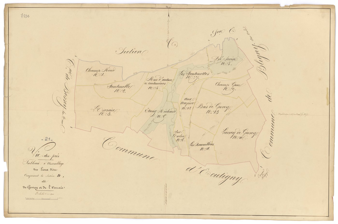 Vic-des-Prés - Section D (tableau d'assemblage) - 3 P PLAN 678/13