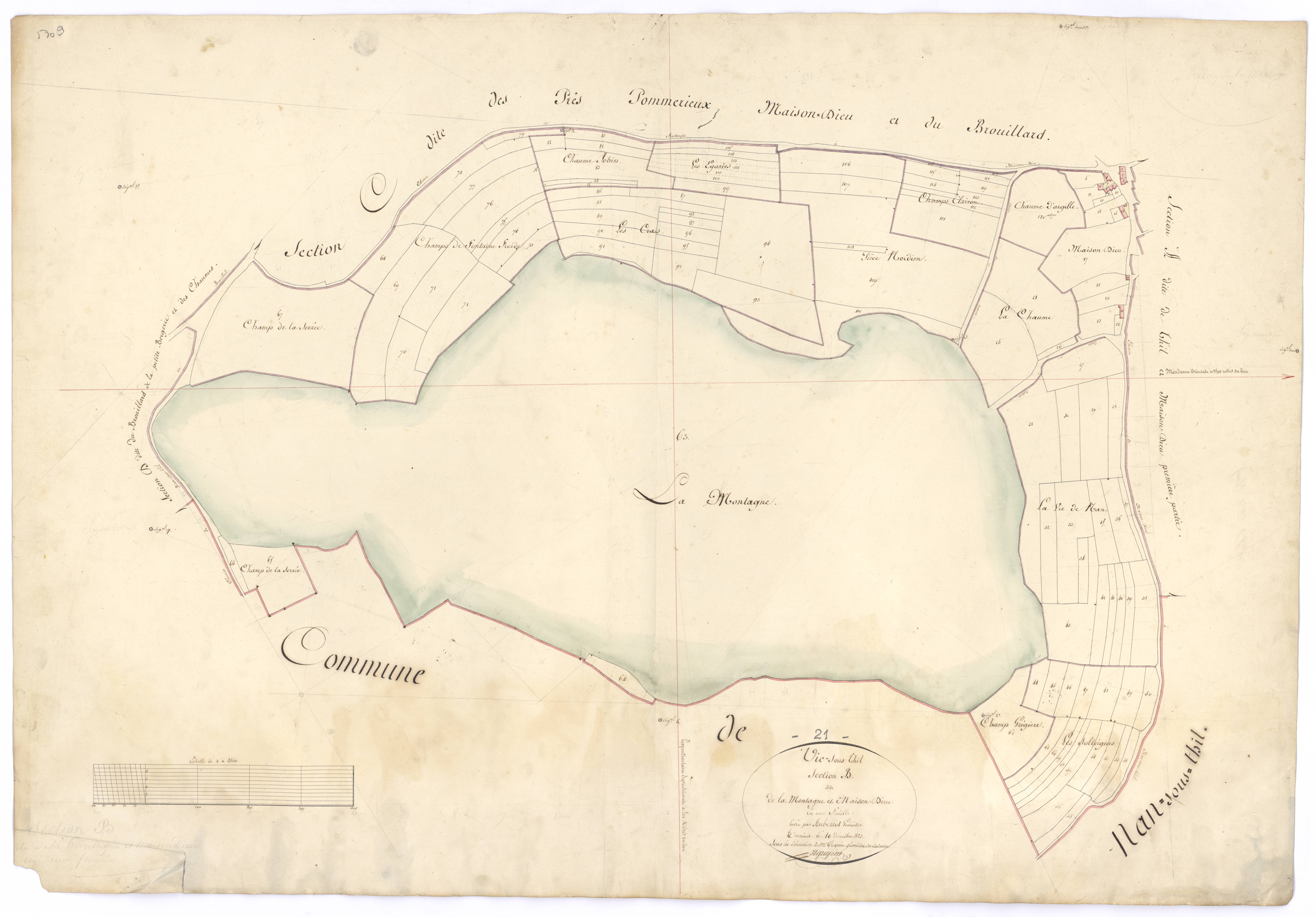 Vic-sous-Thil - Section B - 3 P PLAN 679/4