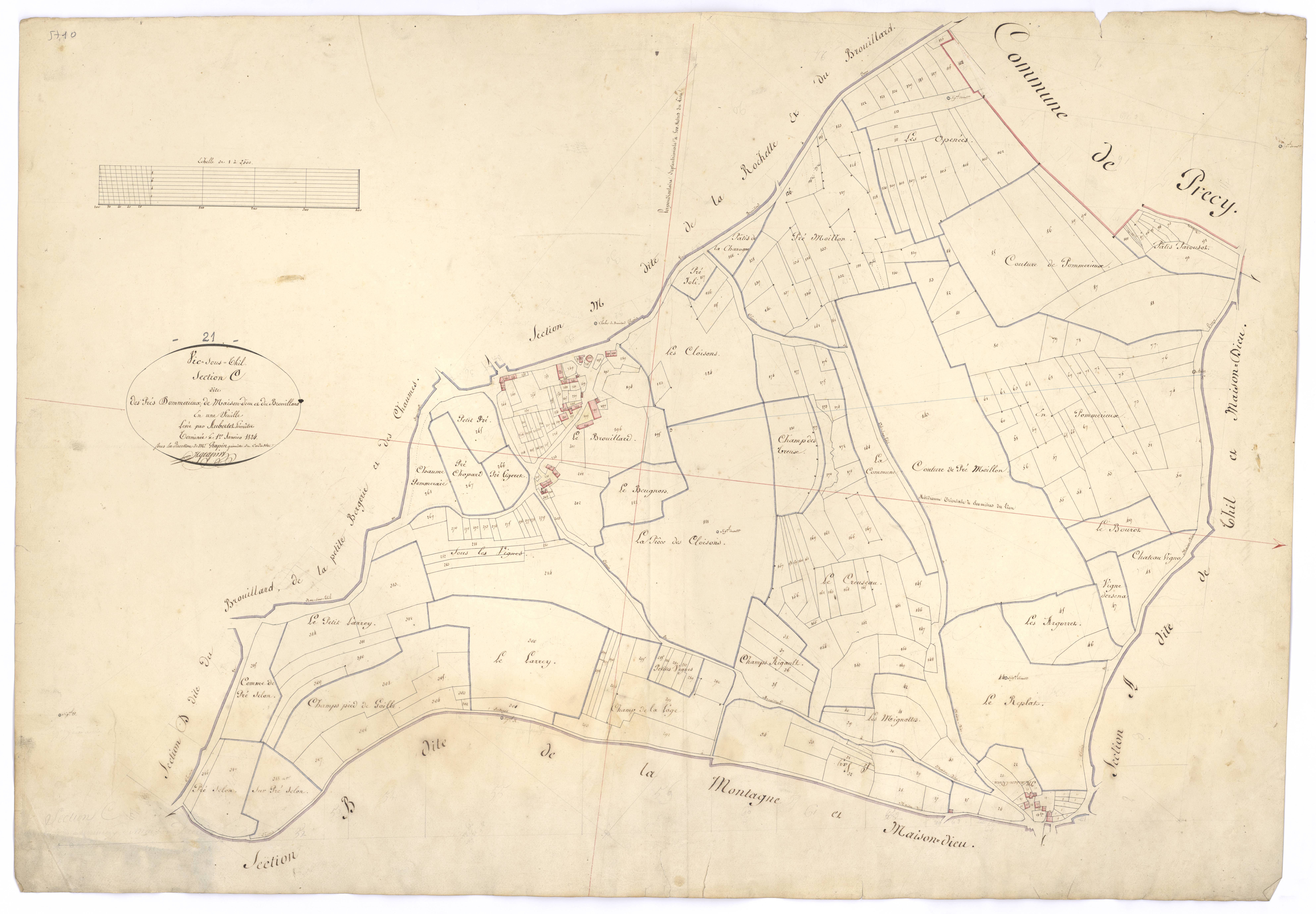 Vic-sous-Thil - Section C - 3 P PLAN 679/5