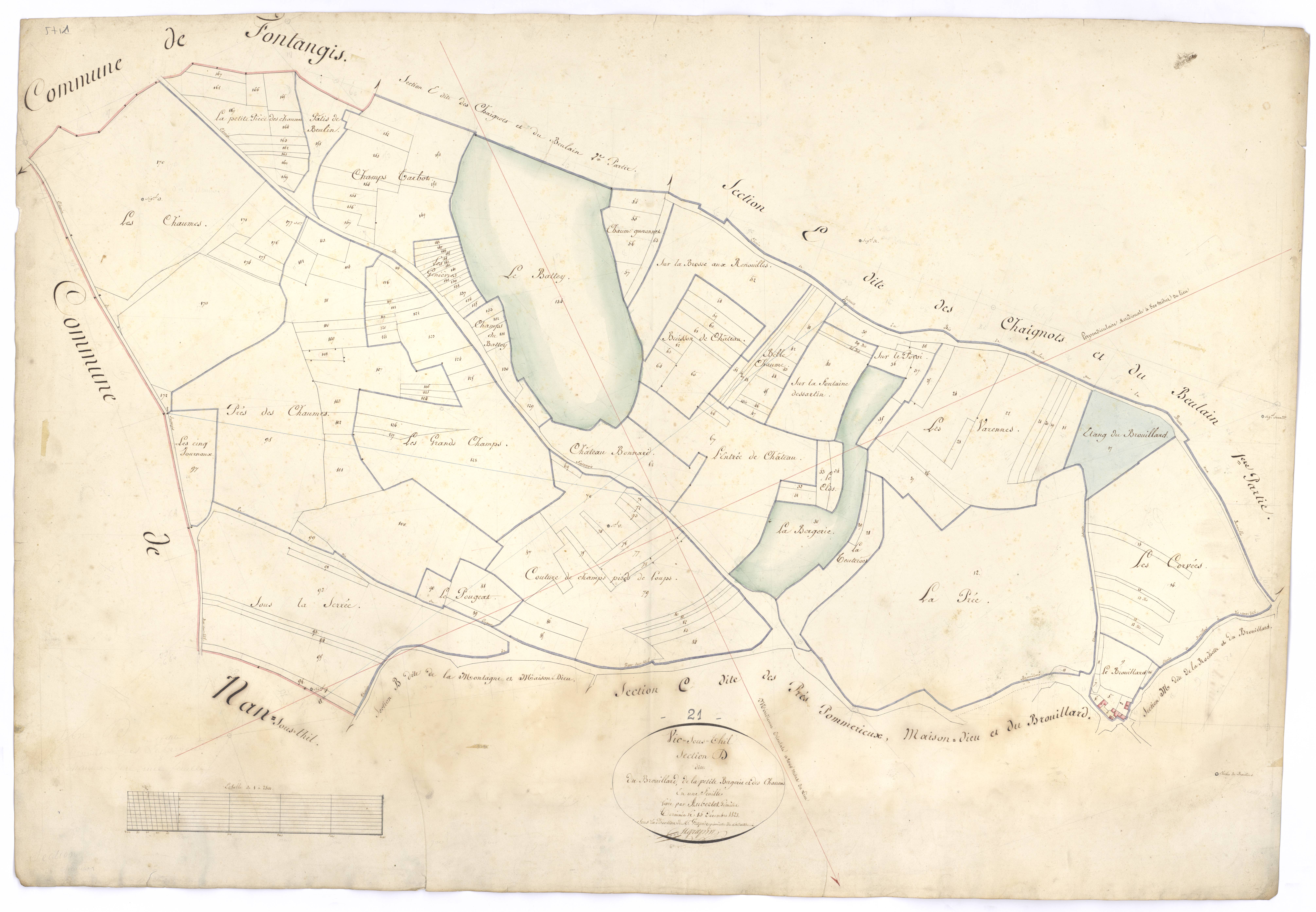 Vic-sous-Thil - Section D - 3 P PLAN 679/6