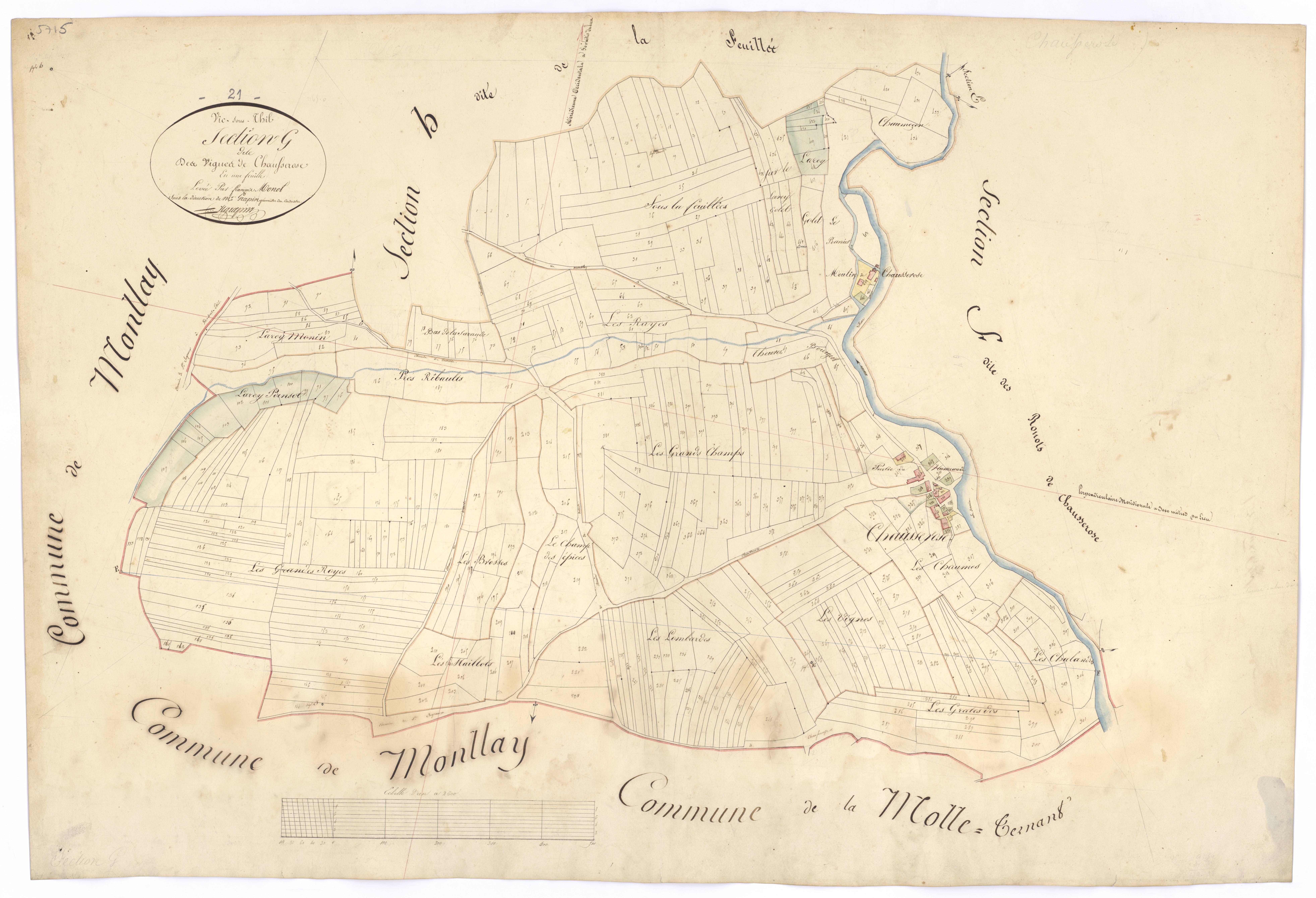 Vic-sous-Thil - Section G - 3 P PLAN 679/10
