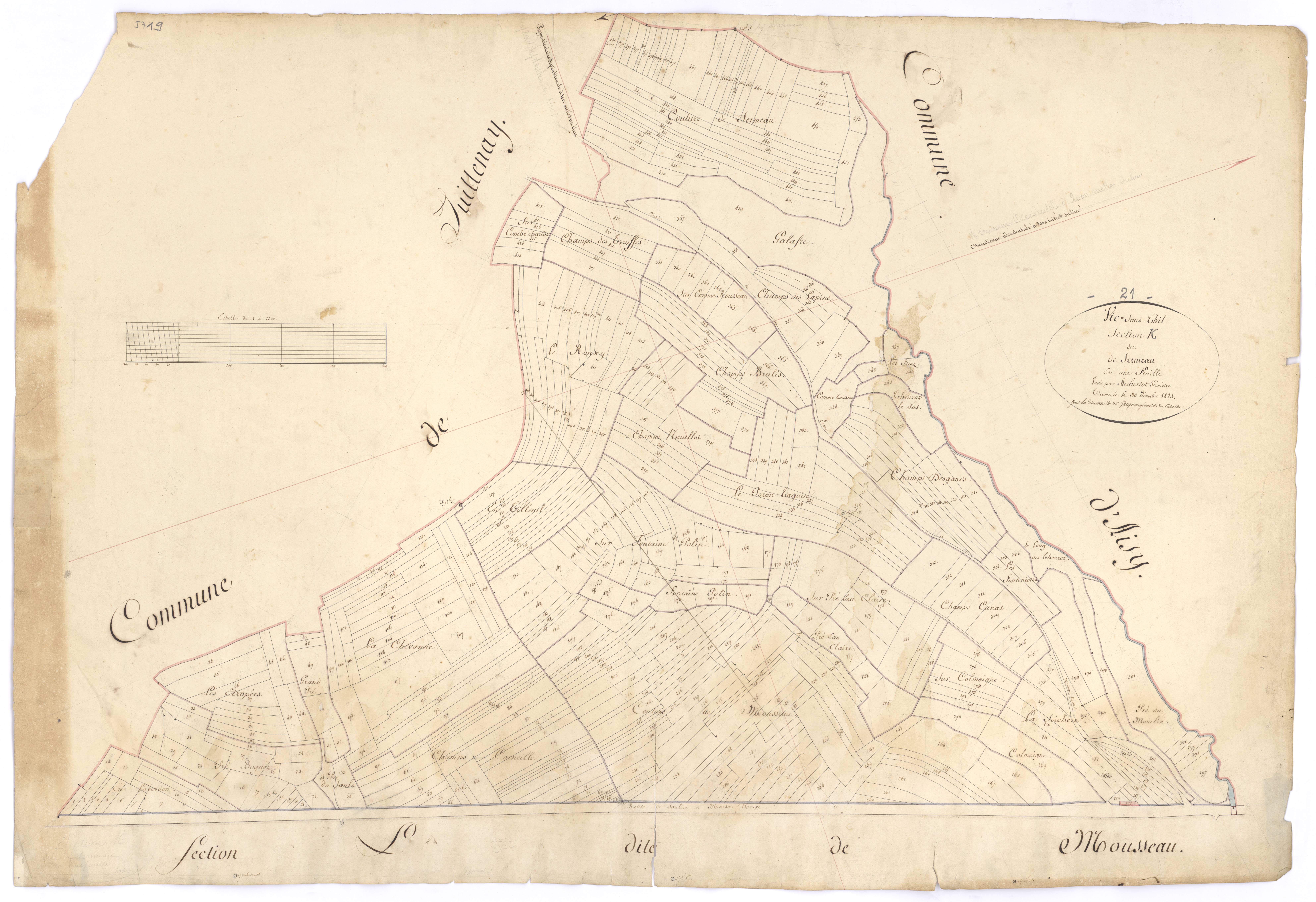 Vic-sous-Thil - Section K - 3 P PLAN 679/14