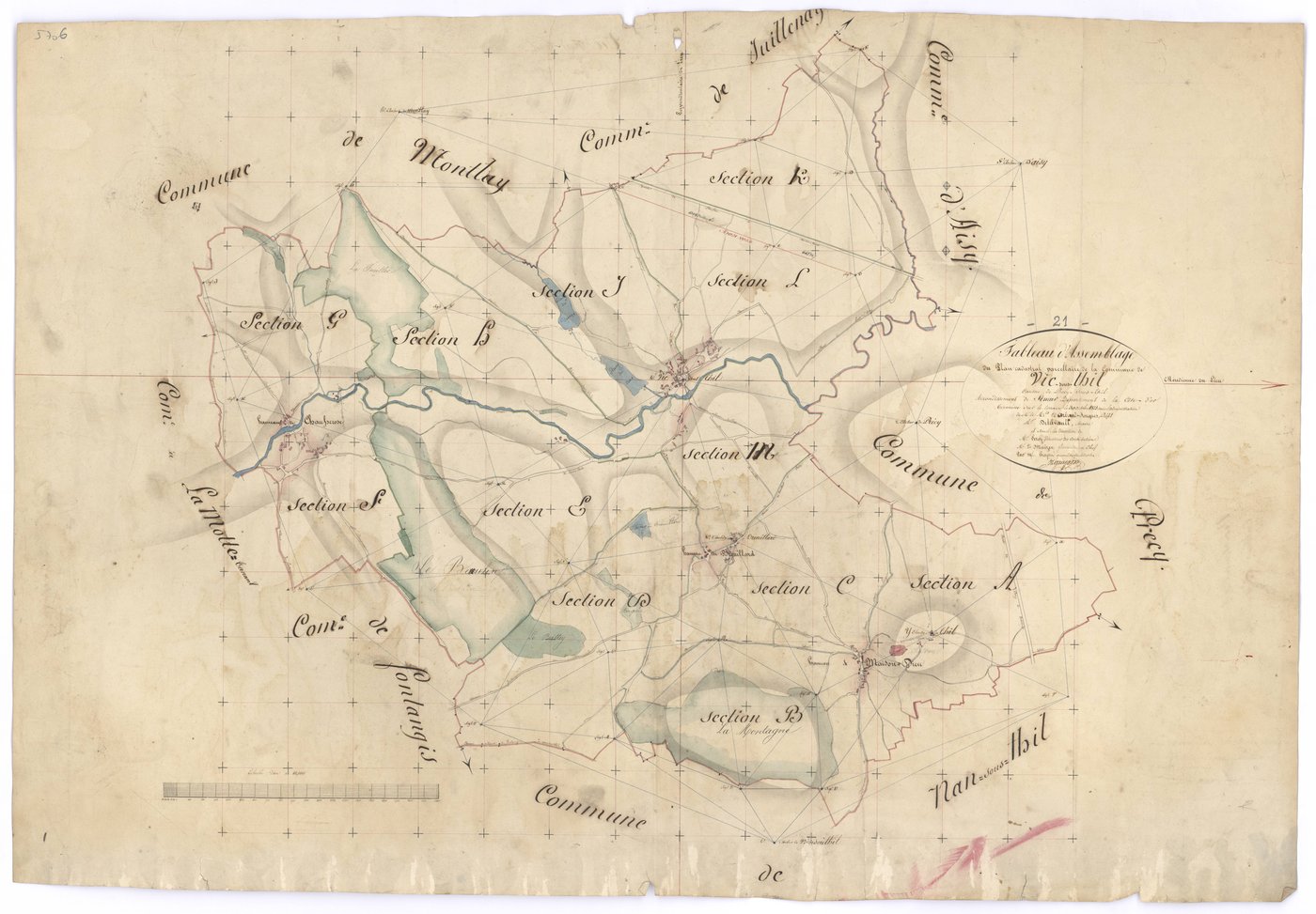 Vic-sous-Thil - Tableau d'assemblage - 3 P PLAN 679/1