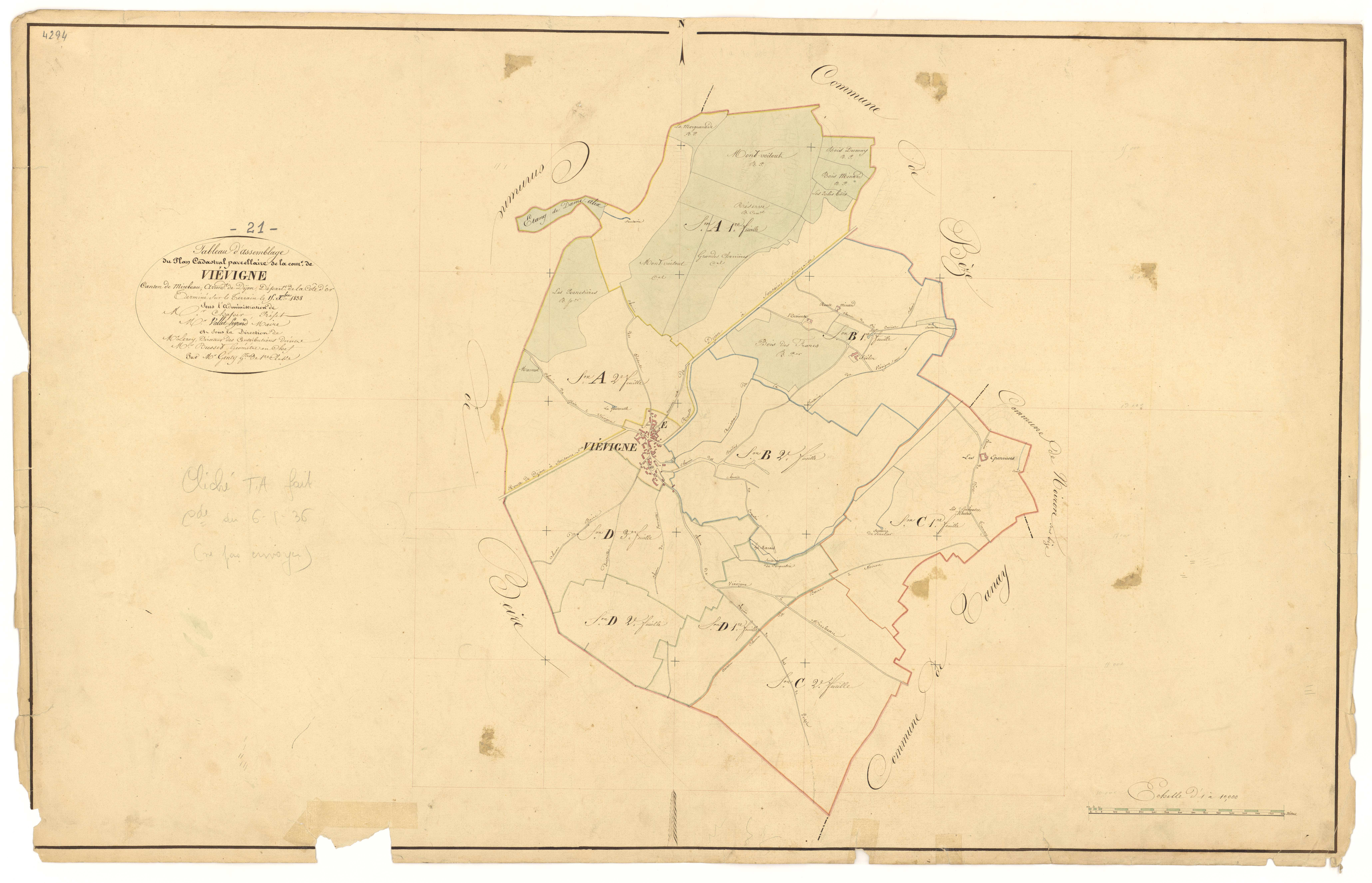 Viévigne - Tableau d'assemblage - 3 P PLAN 682/1