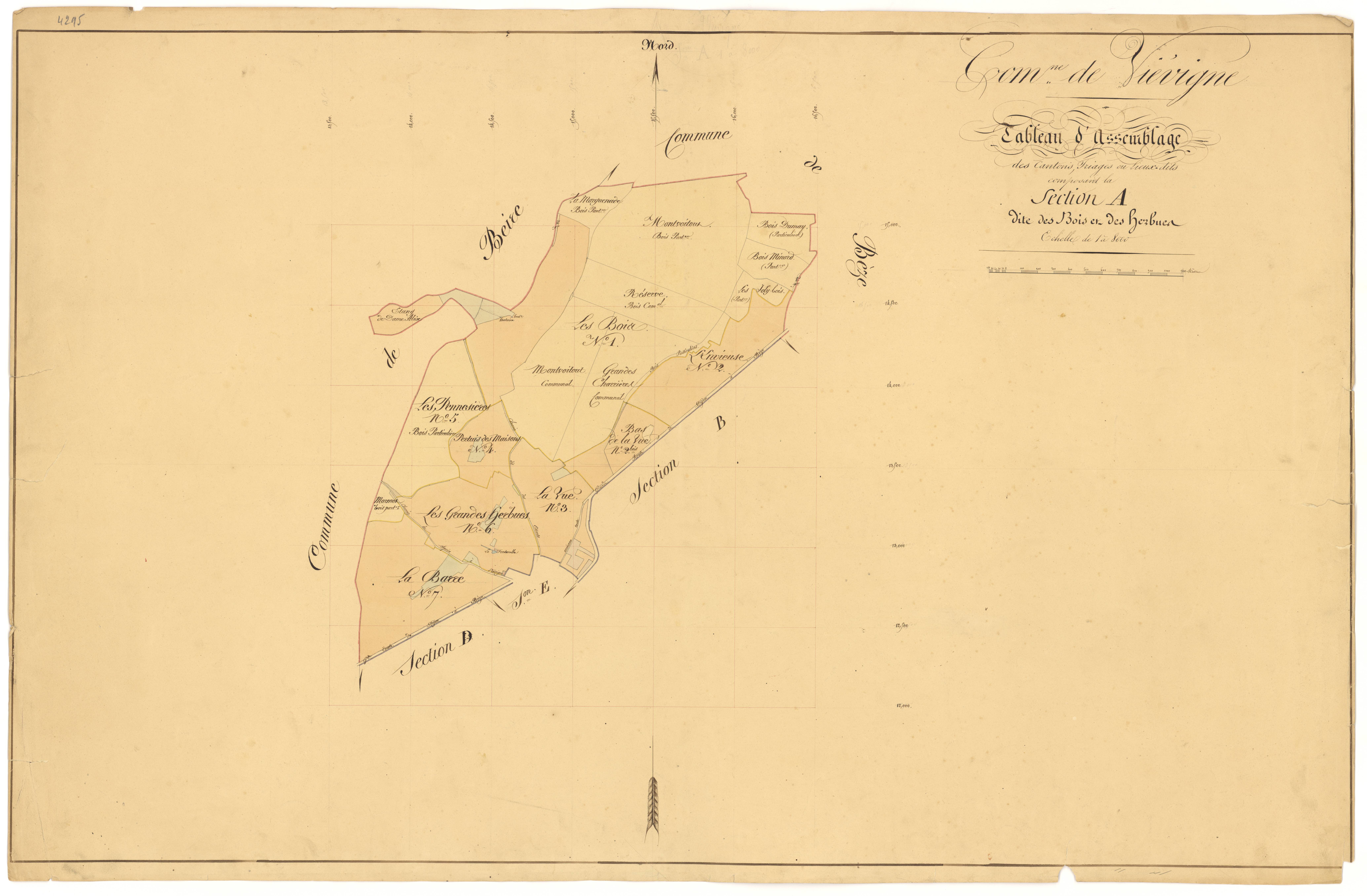 Viévigne - Section A (tableau d'assemblage) - 3 P PLAN 682/2