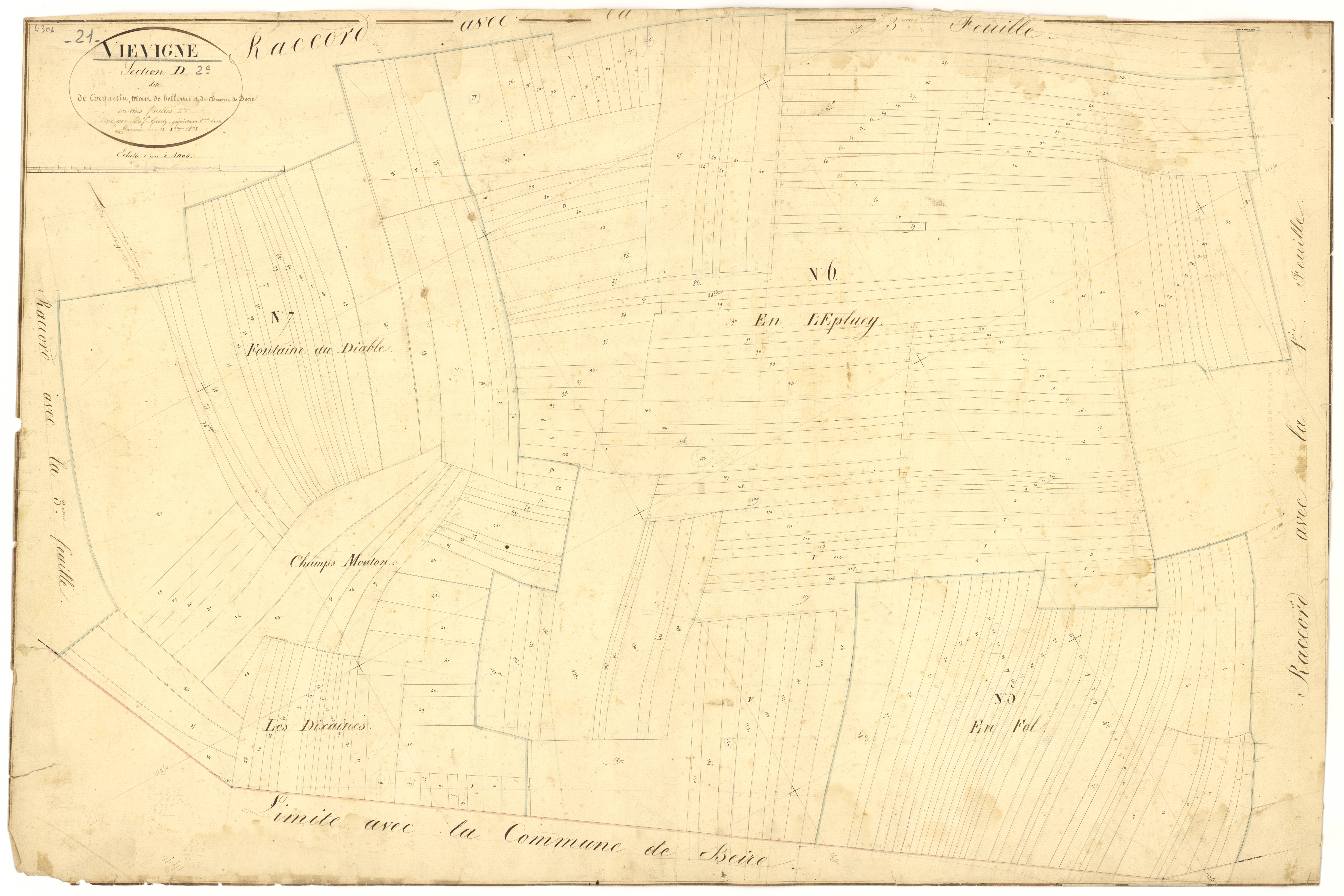 Viévigne - Section D2 - 3 P PLAN 682/13