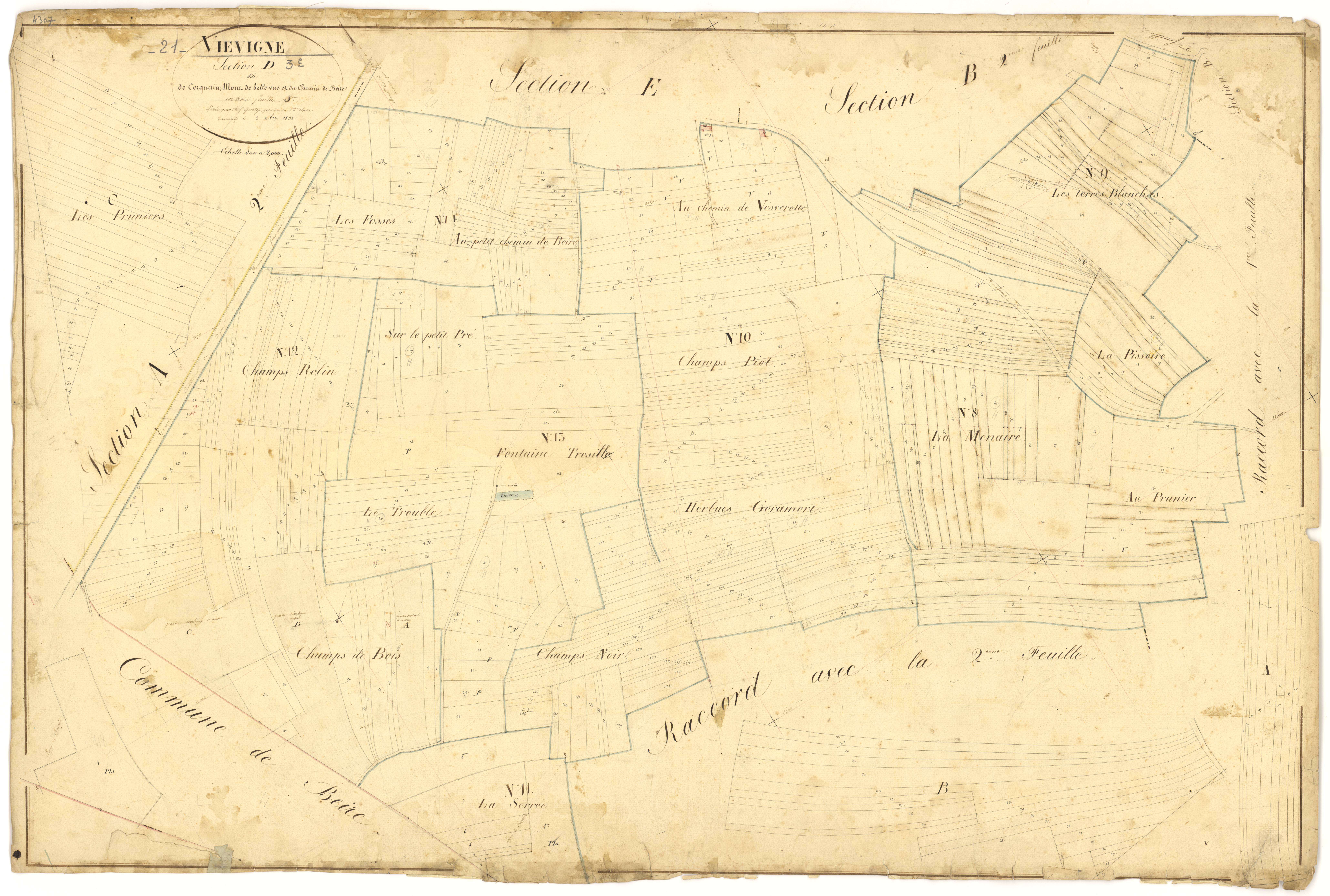 Viévigne - Section D3 - 3 P PLAN 682/14