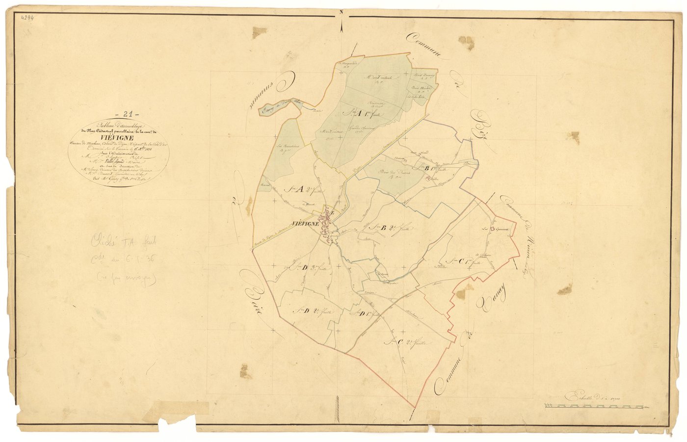 Viévigne - Tableau d'assemblage - 3 P PLAN 682/1