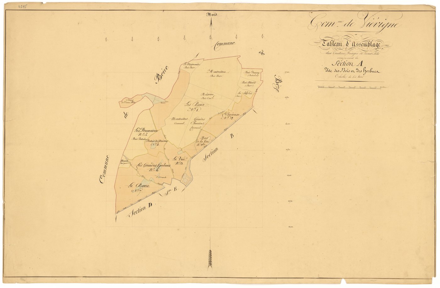 Viévigne - Section A (tableau d'assemblage) - 3 P PLAN 682/2