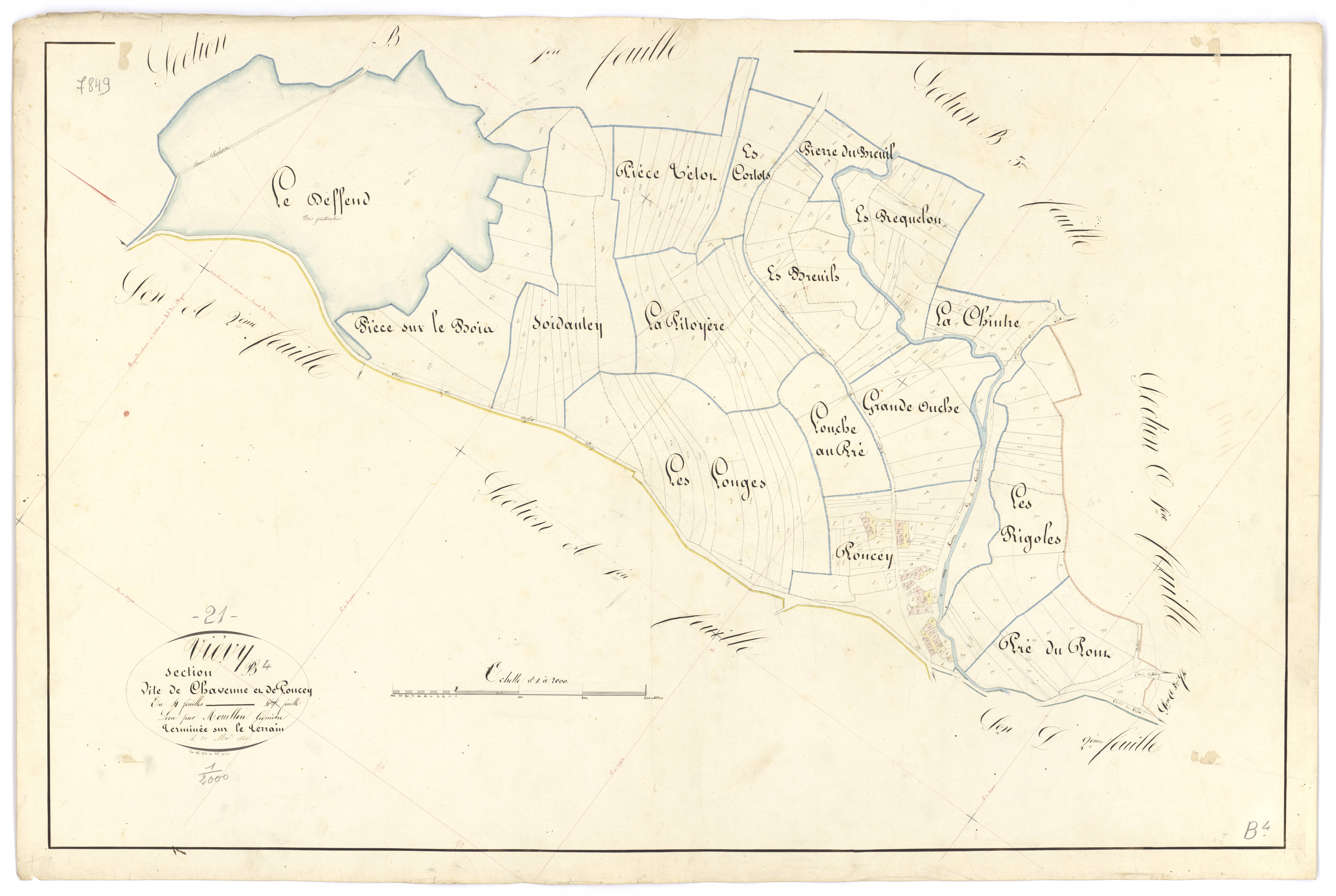 Viévy - Section B4 - 3 P PLAN 683/8
