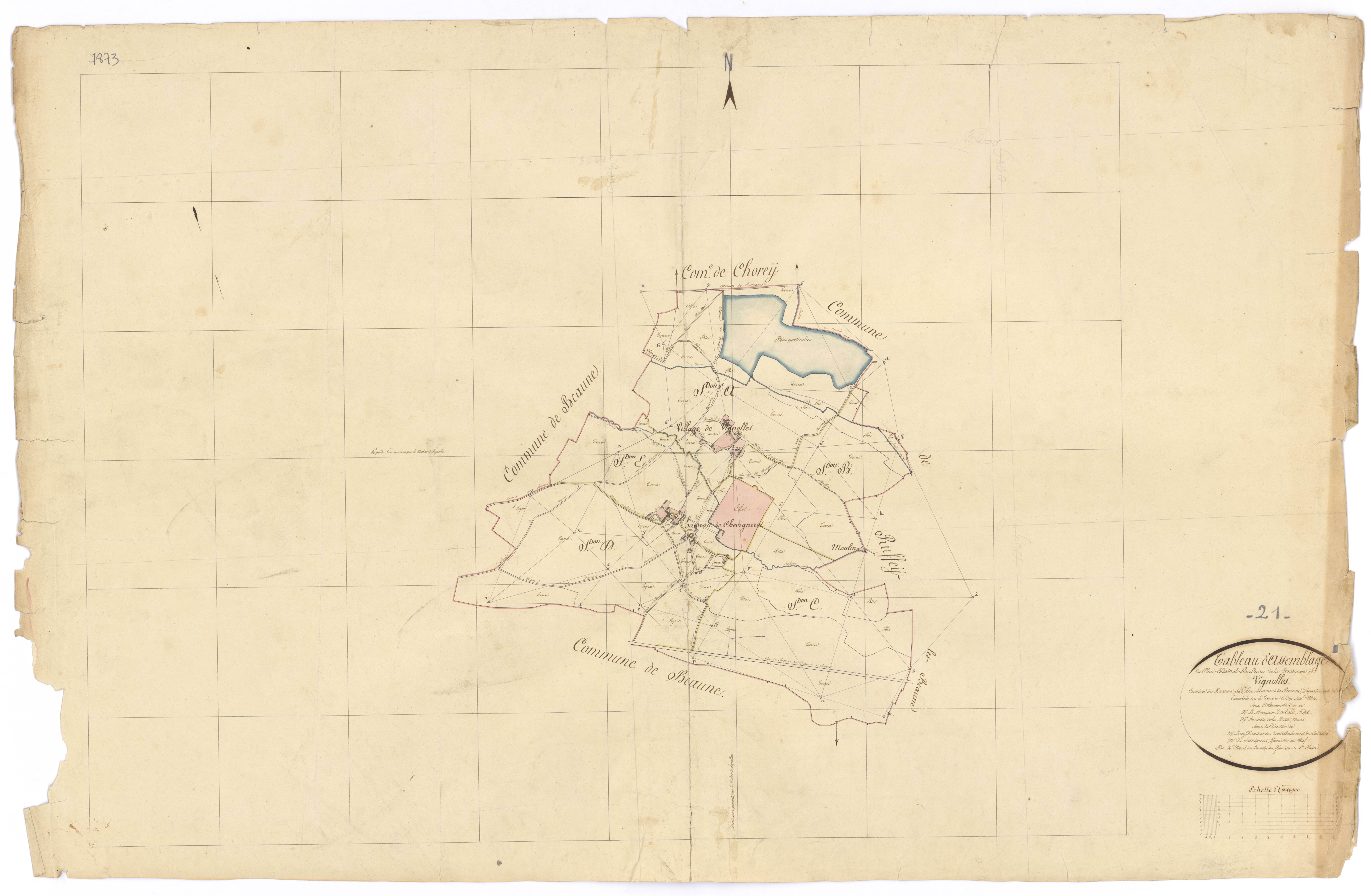 Vignoles - Tableau d'assemblage - 3 P PLAN 684/1