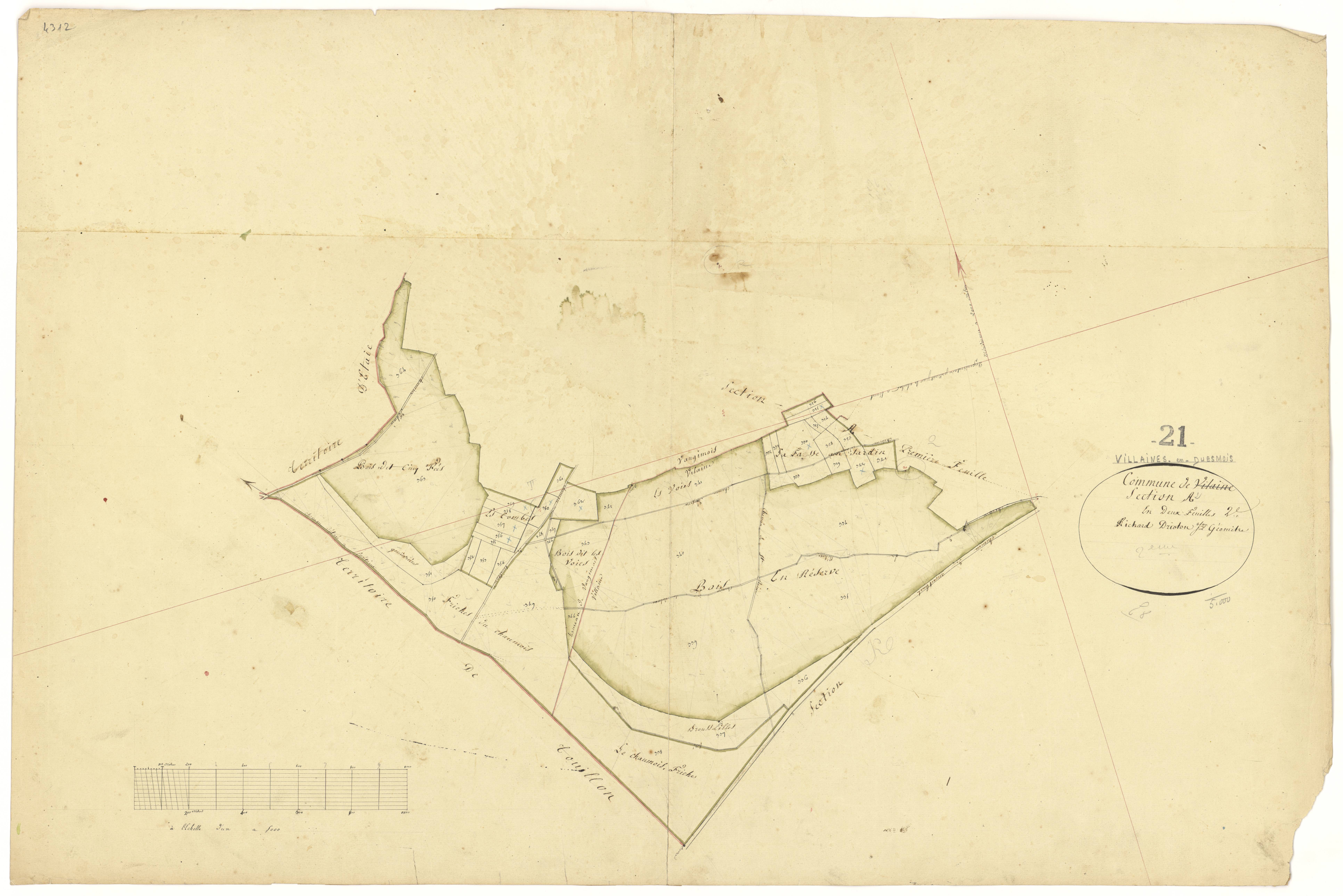 Villaines-en-Duesmois - Section A2 - 3 P PLAN 685/3
