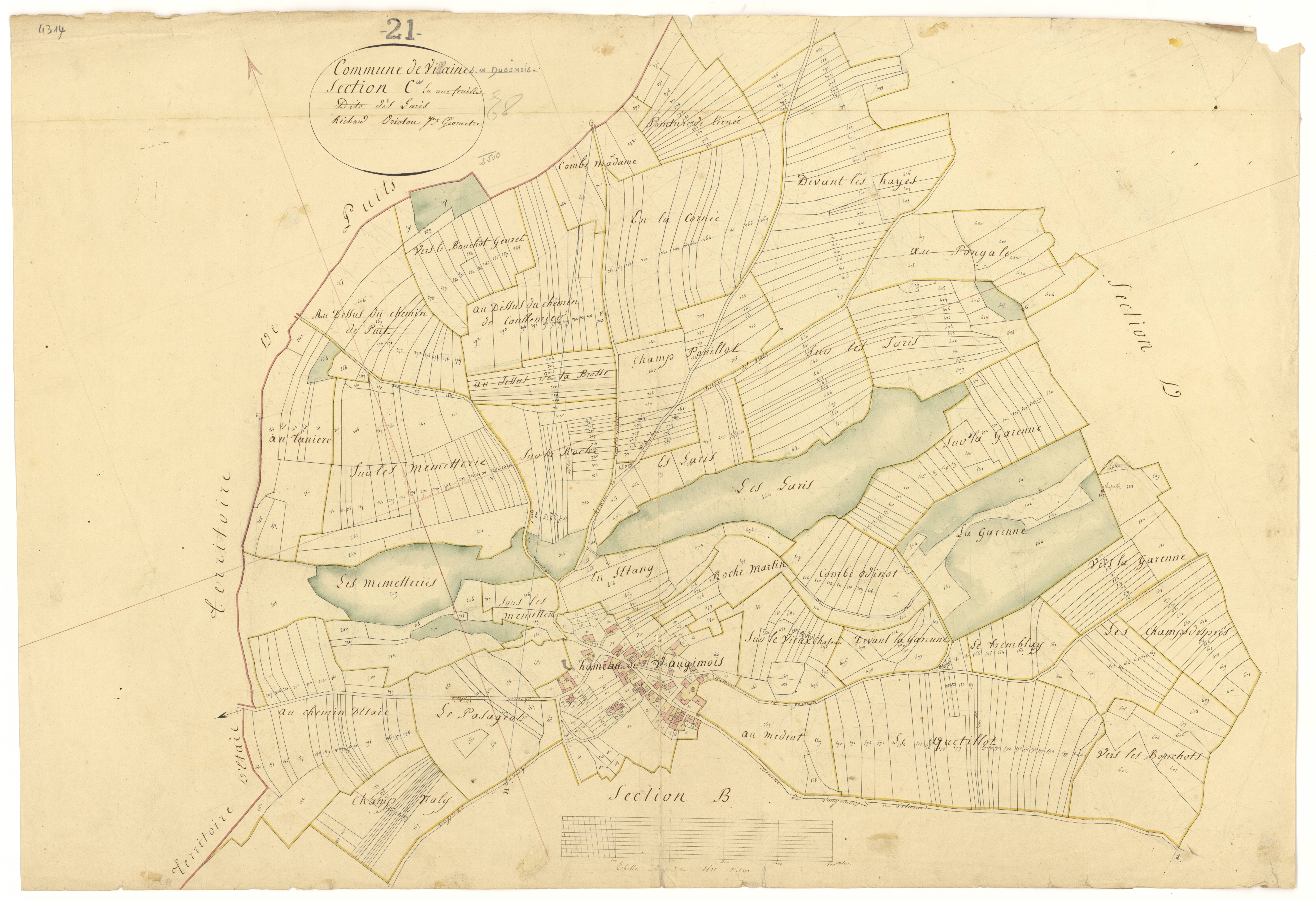 Villaines-en-Duesmois - Section C - 3 P PLAN 685/5