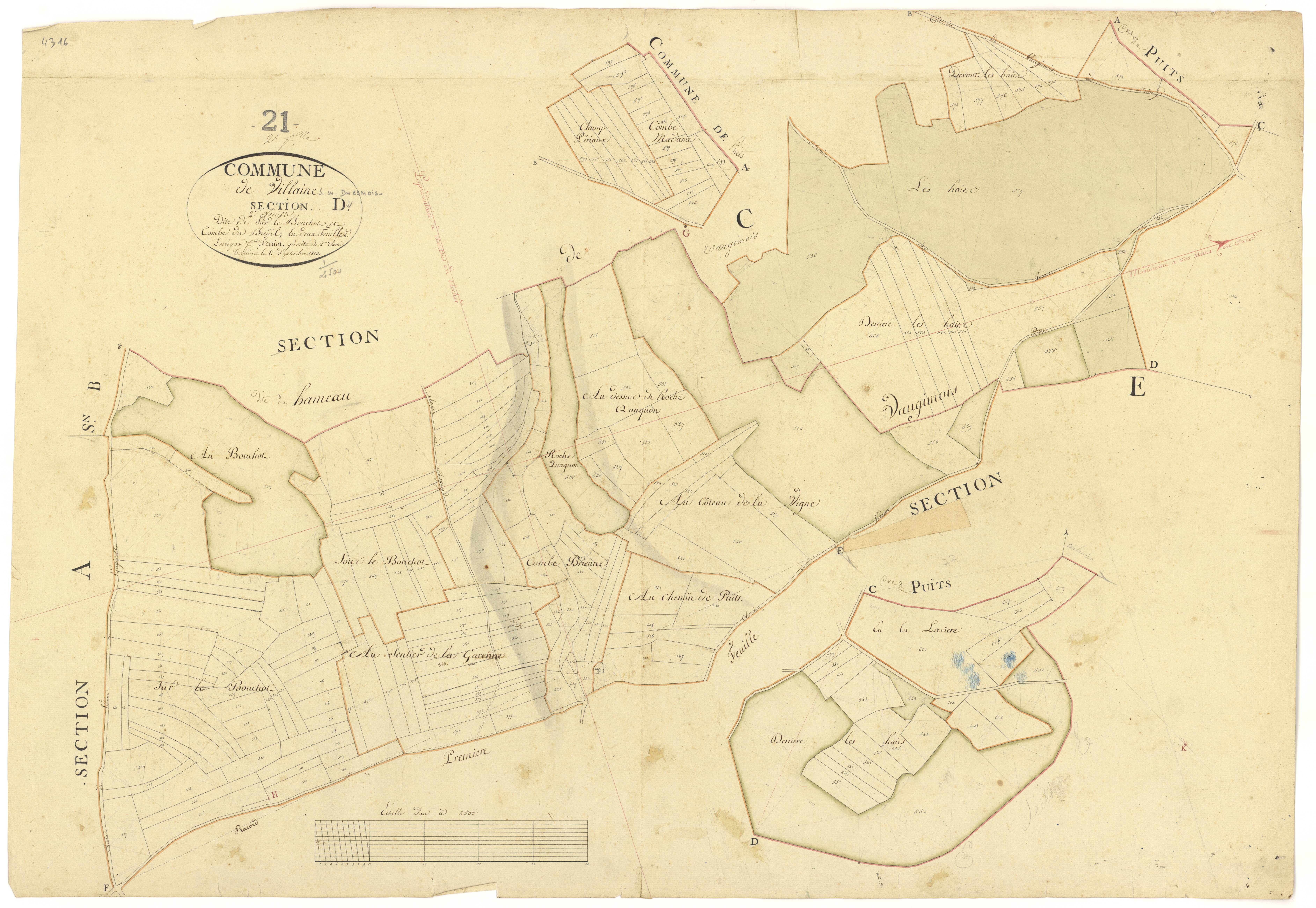 Villaines-en-Duesmois - Section D2 - 3 P PLAN 685/7